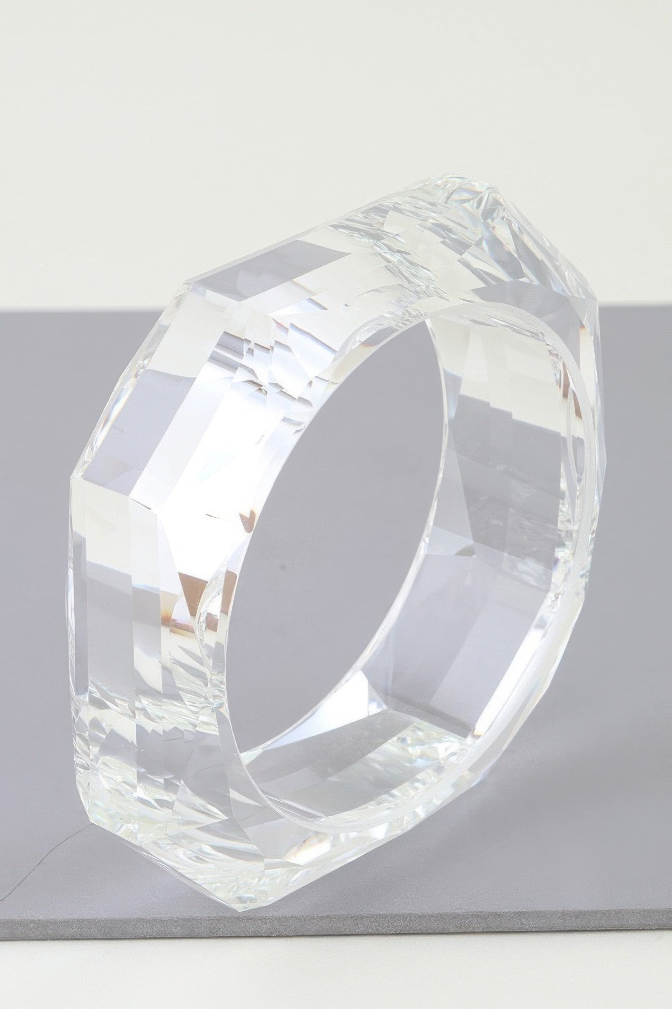 Geometric Crystal Stone Cuff Bracelet