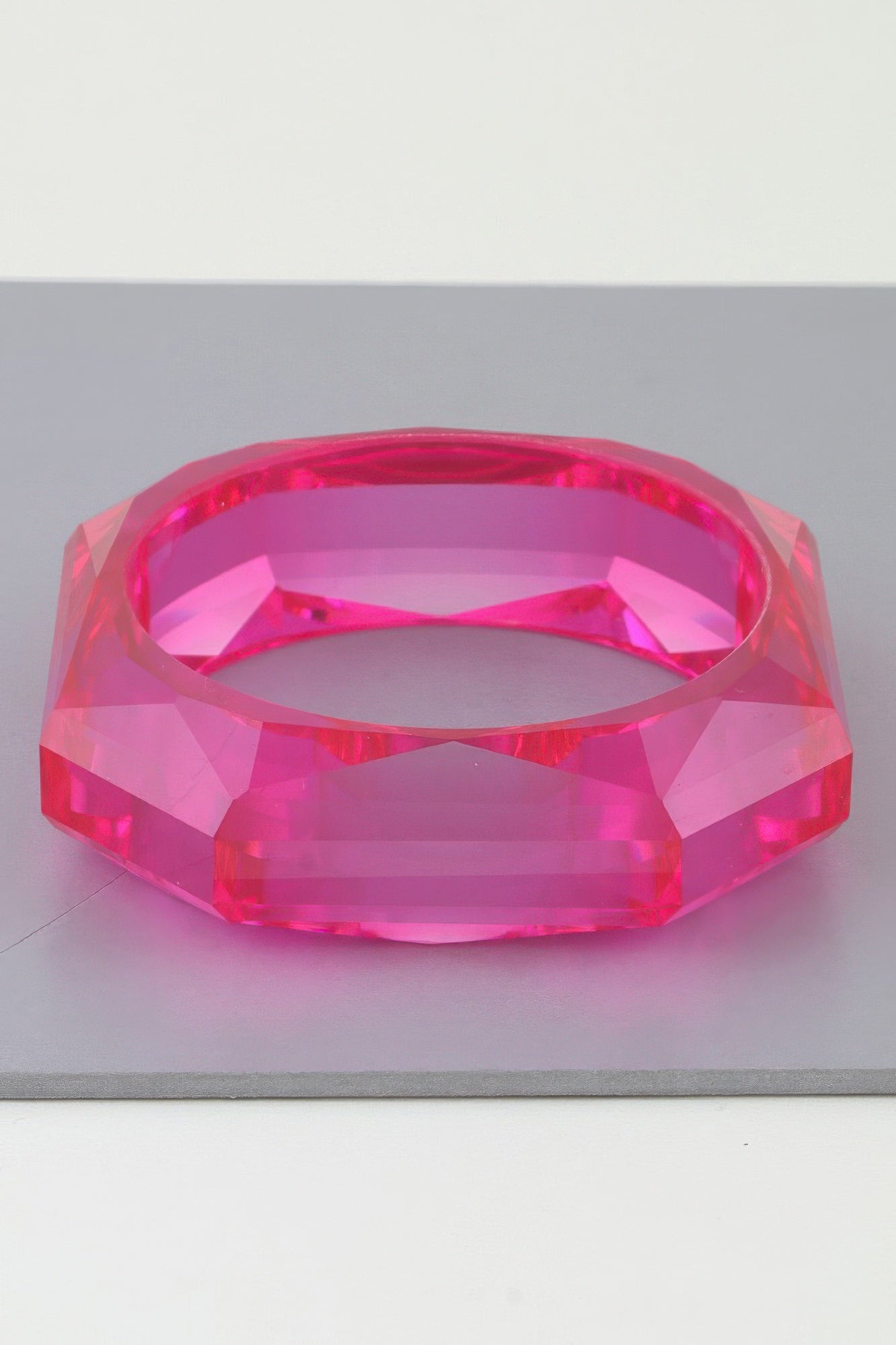 Geometric Crystal Stone Cuff Bracelet