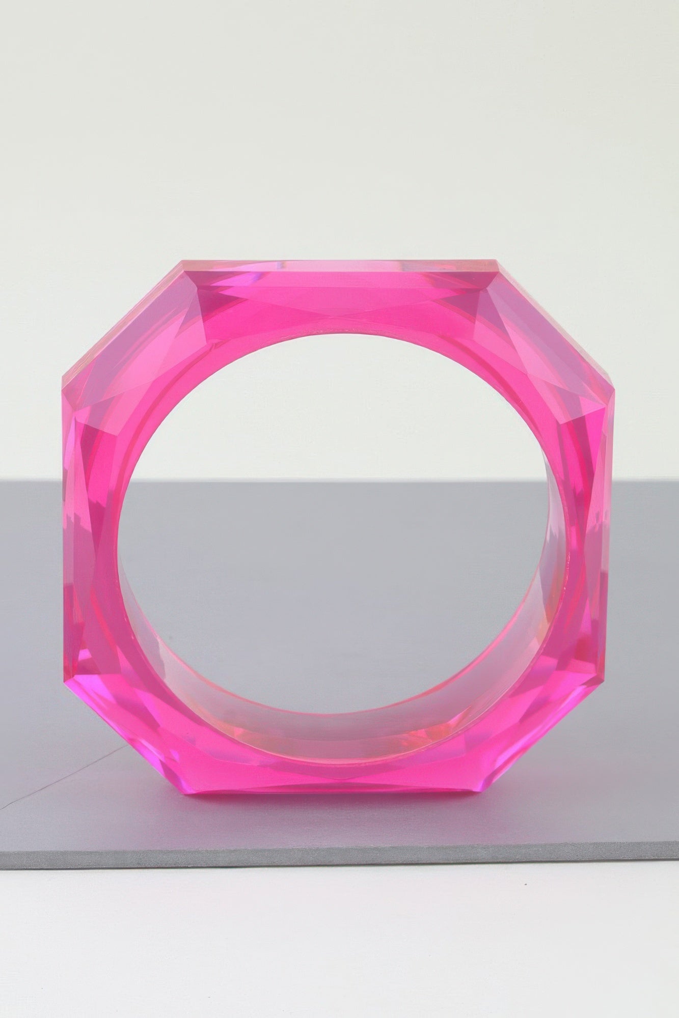 Geometric Crystal Stone Cuff Bracelet