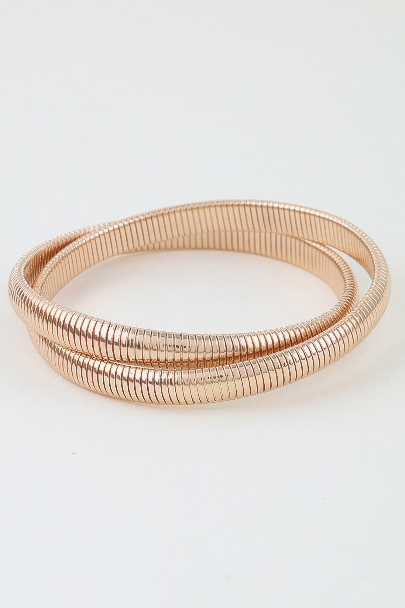 Intertwined Snake Chain Bangle Bracelet