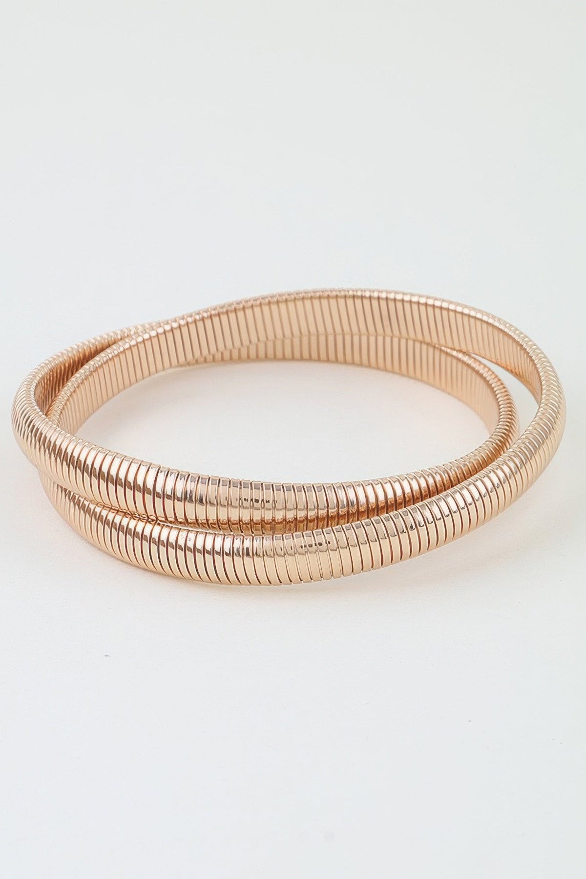 Intertwined Snake Chain Bangle Bracelet