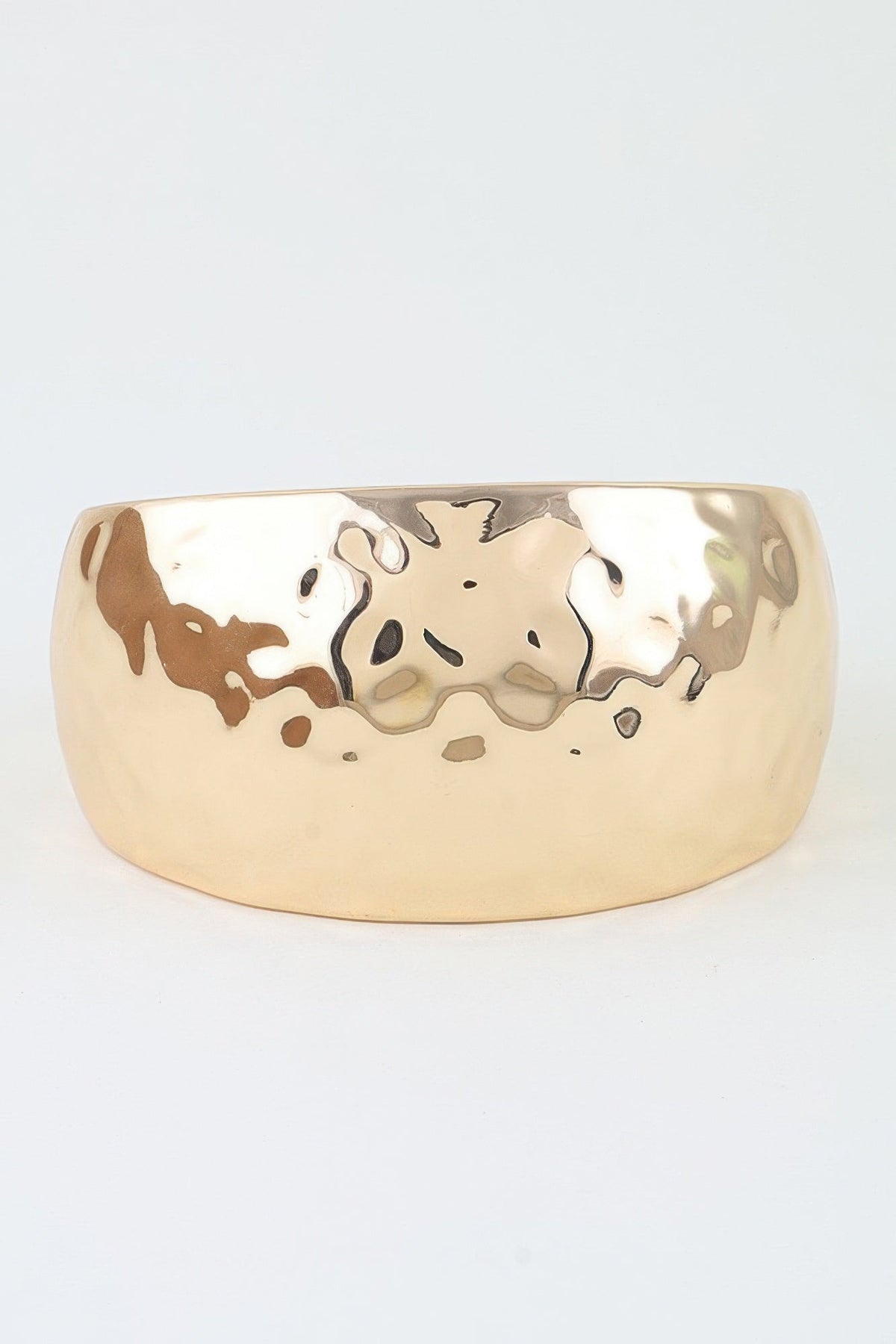 Women's Cuff Bracelet Wide Hammered Dome BYMANYC ® New York BOLD TEXTURED STATEMENT BANGLE - New Collection
