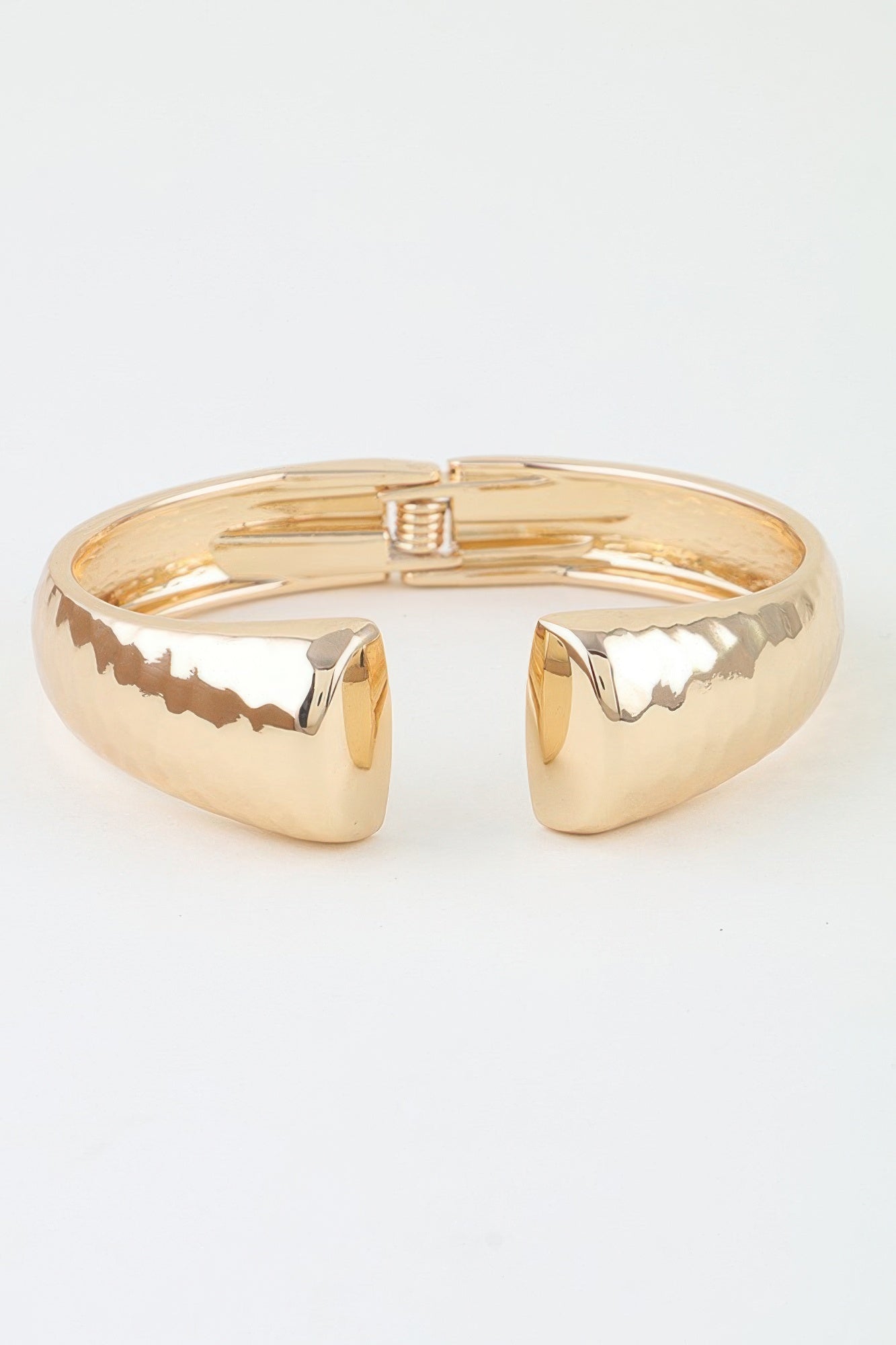 Hammered Open Clasp Cuff Bracelet