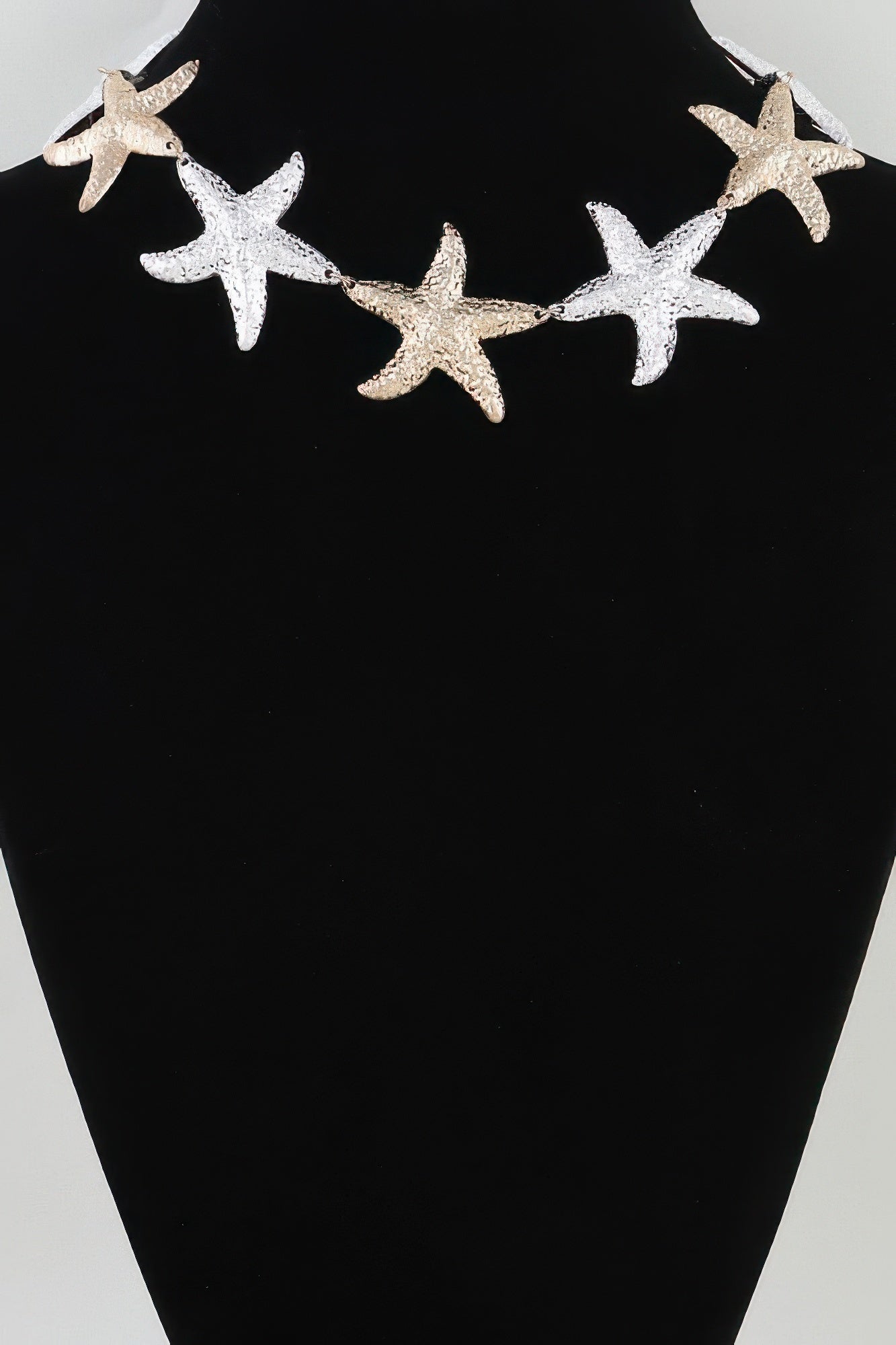 Multi Hammered Starfish Necklace