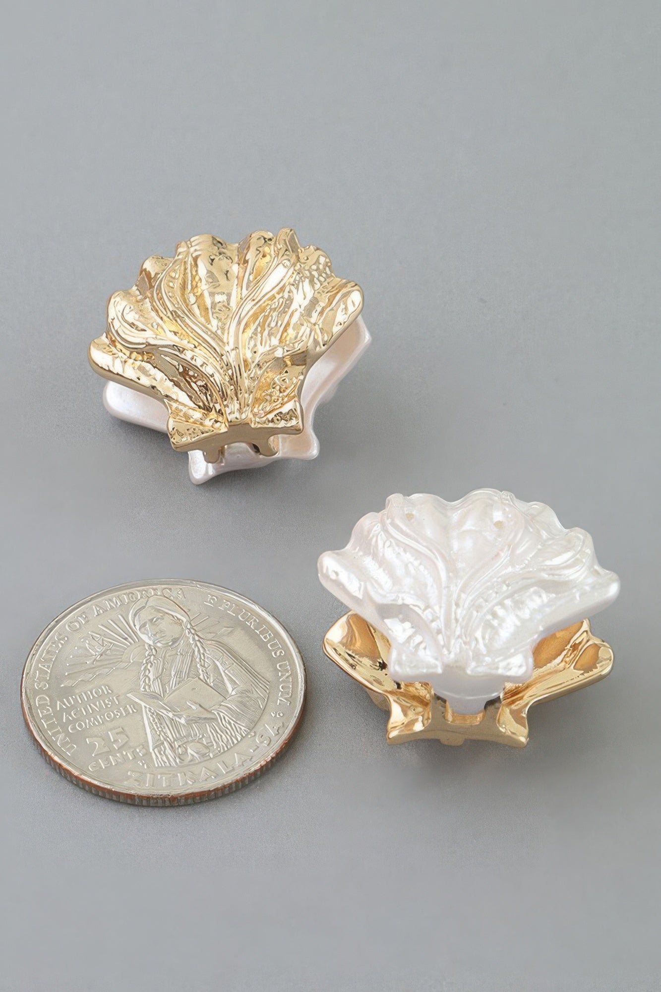 Luxury Clamshell Clasp Earrings
