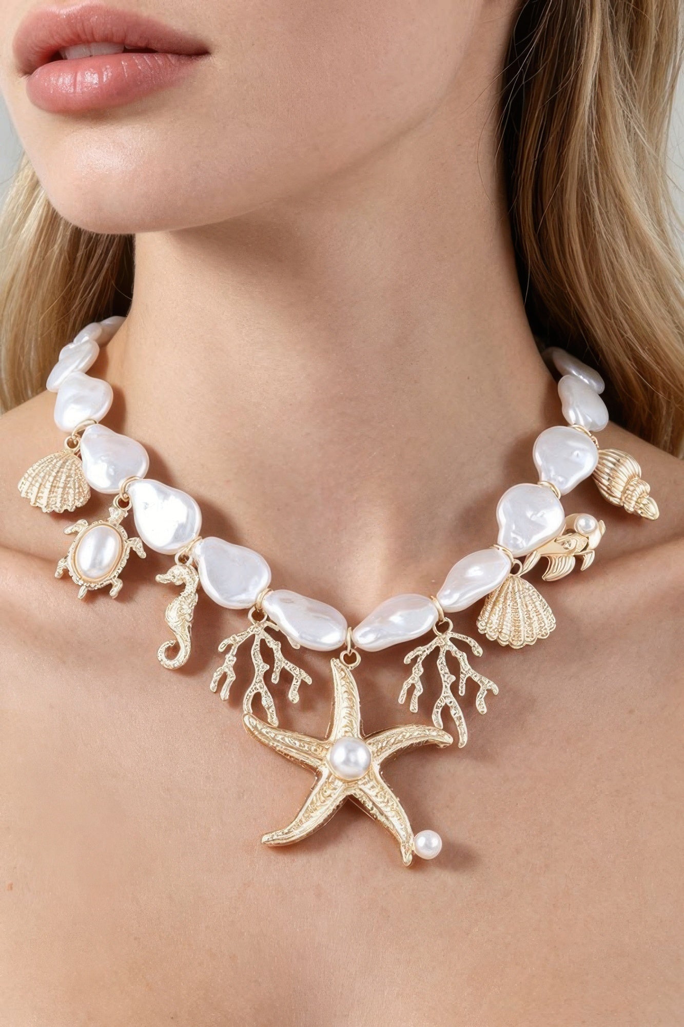 Multi Under The Sea Charm Beaded Necklace