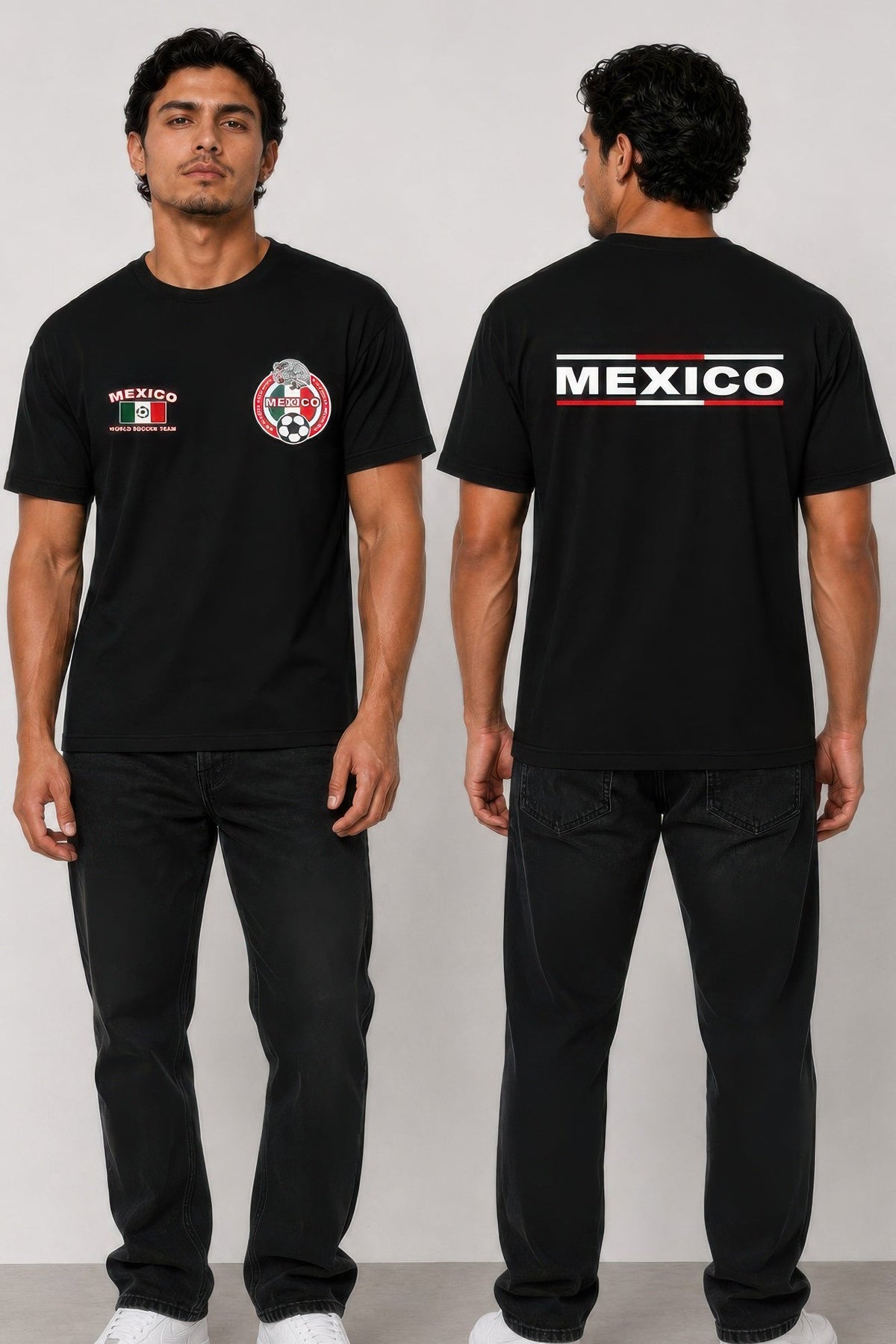 Mens Mexico Print Ring-spun Cotton T-shirt