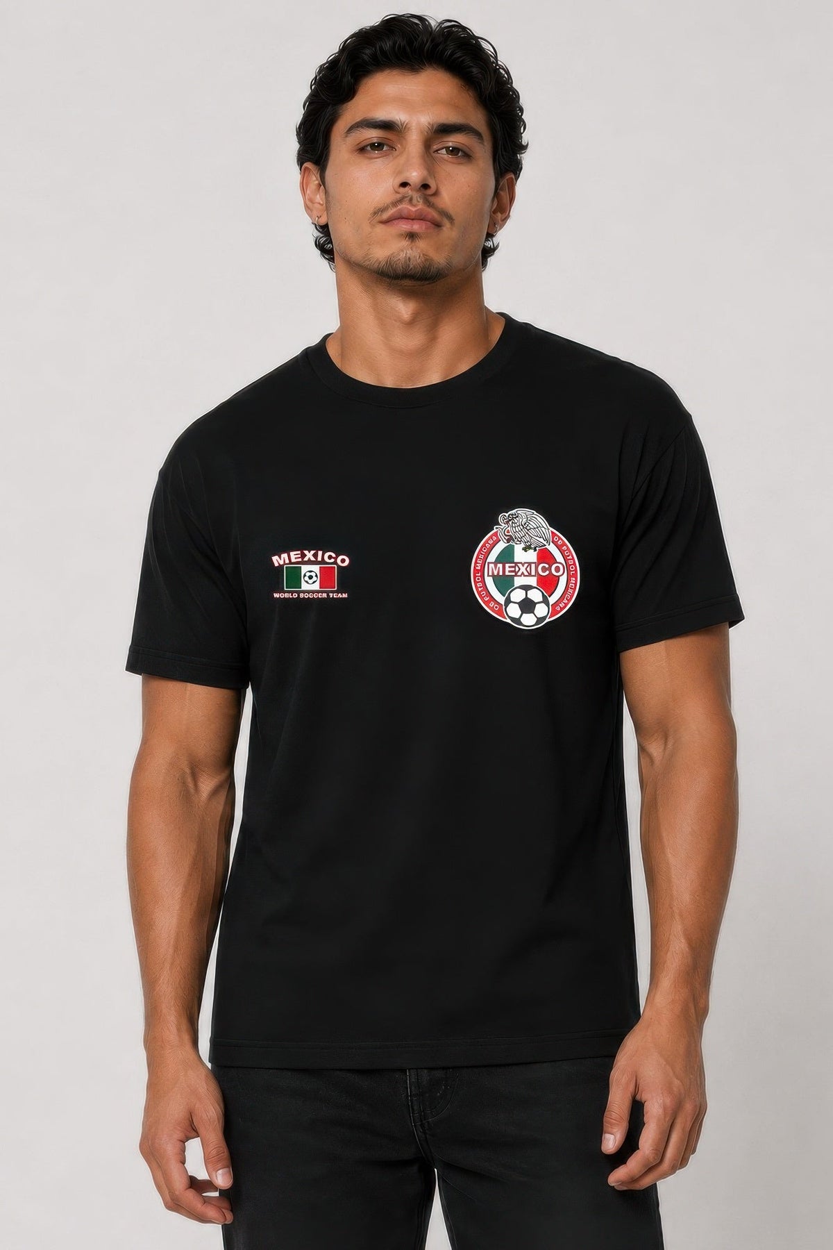 Mens Mexico Print Ring-spun Cotton T-shirt