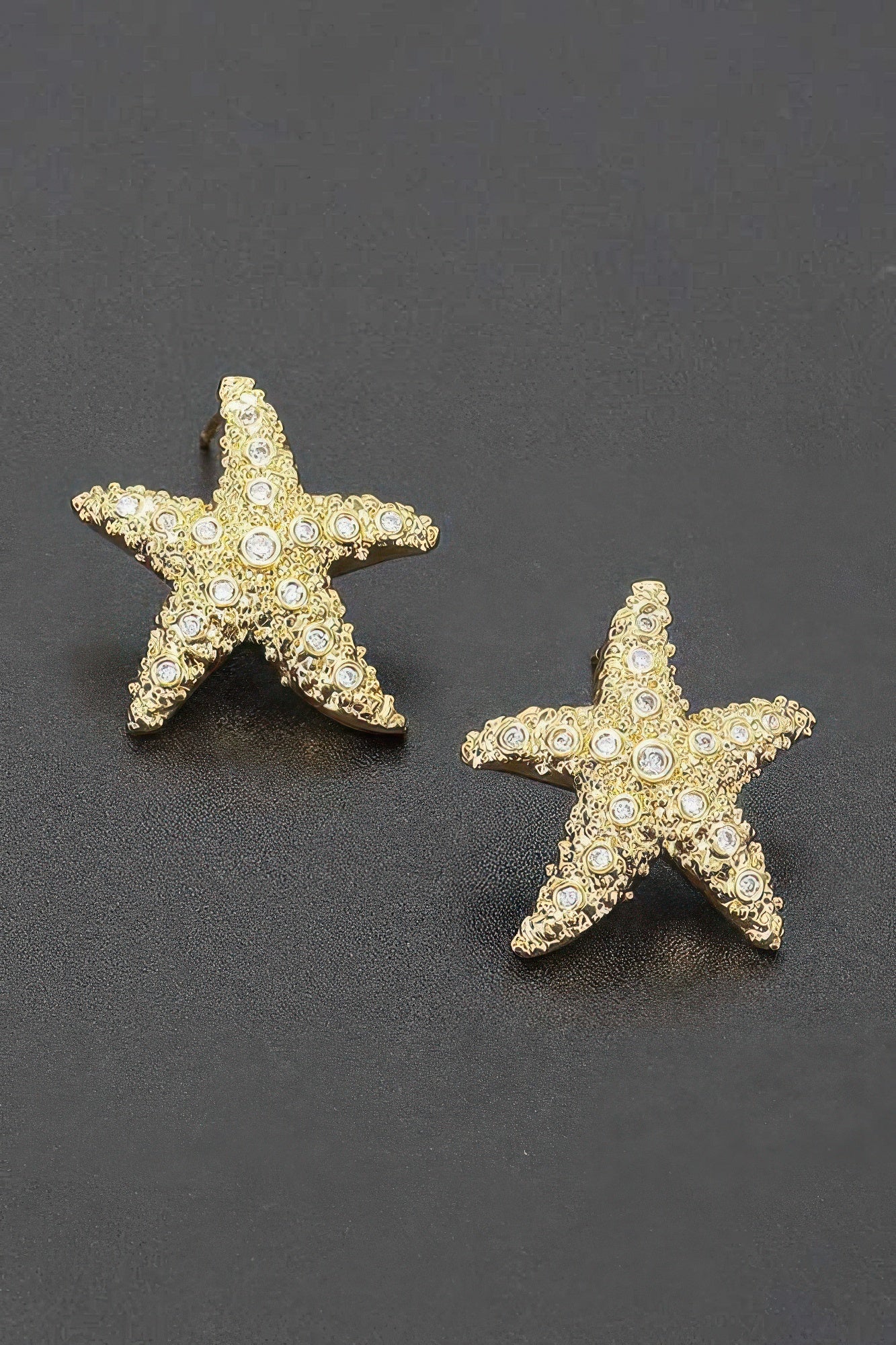 Crystal Starfish Stud Earrings