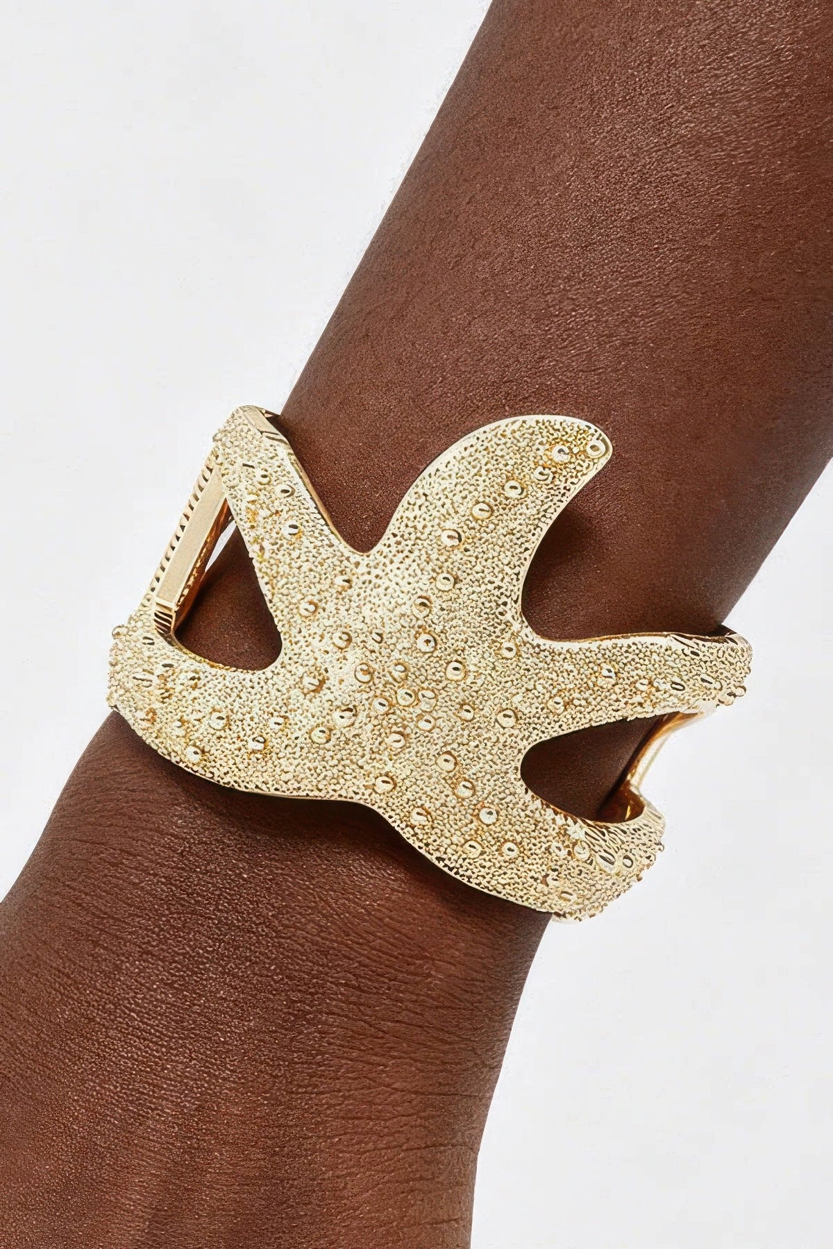 Starfish Hinged Cuff Bracelet