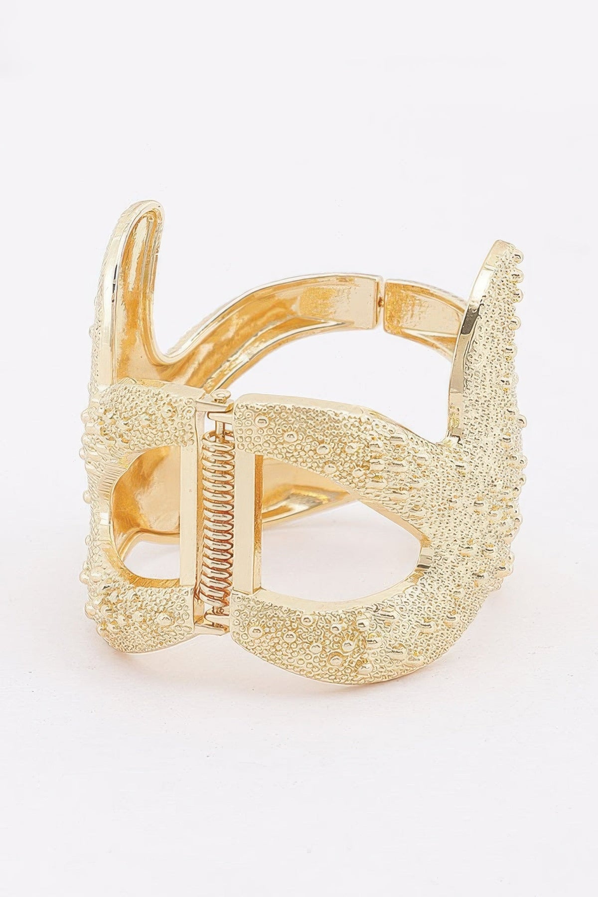 Starfish Hinged Cuff Bracelet