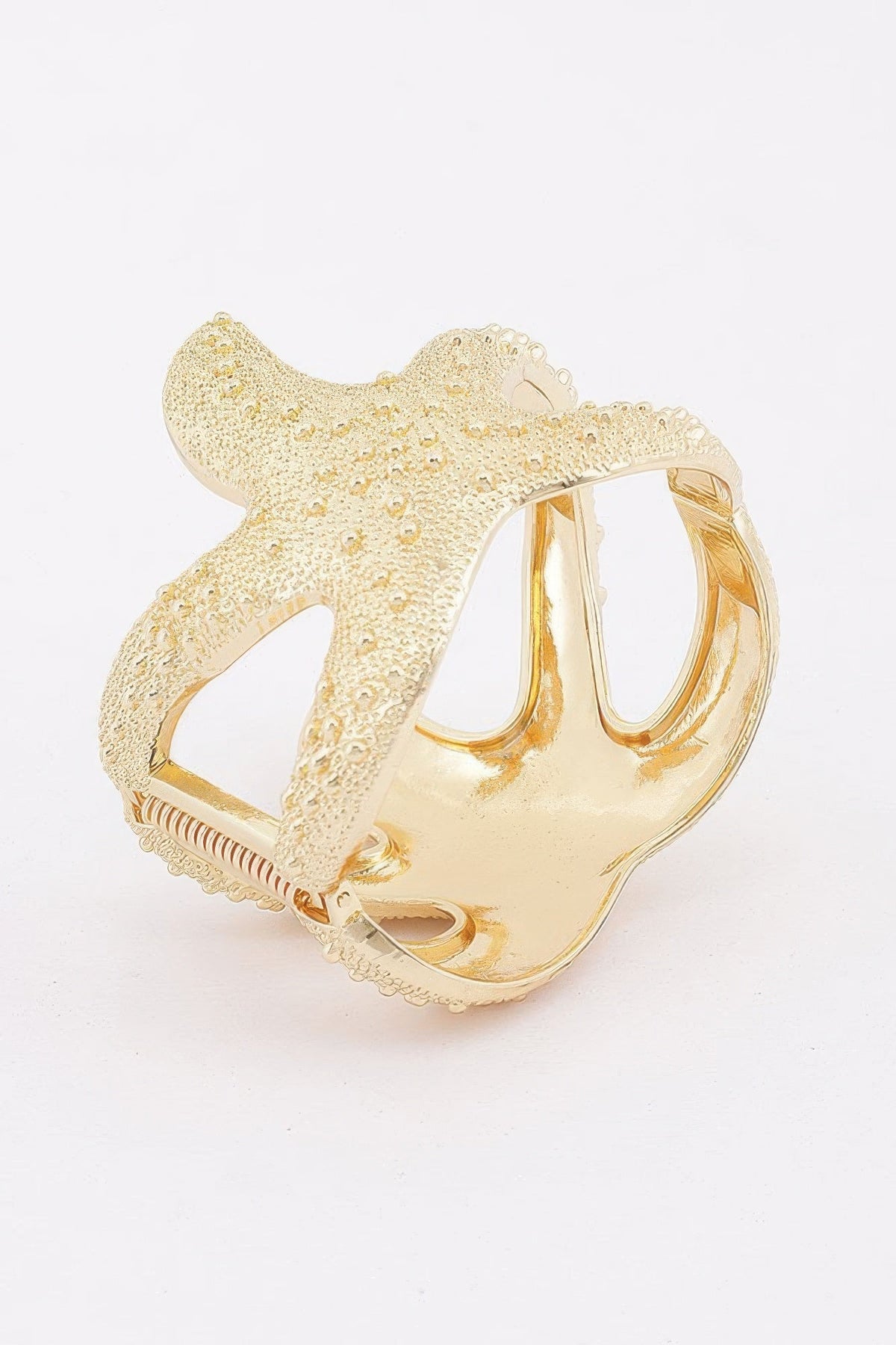 Starfish Hinged Cuff Bracelet