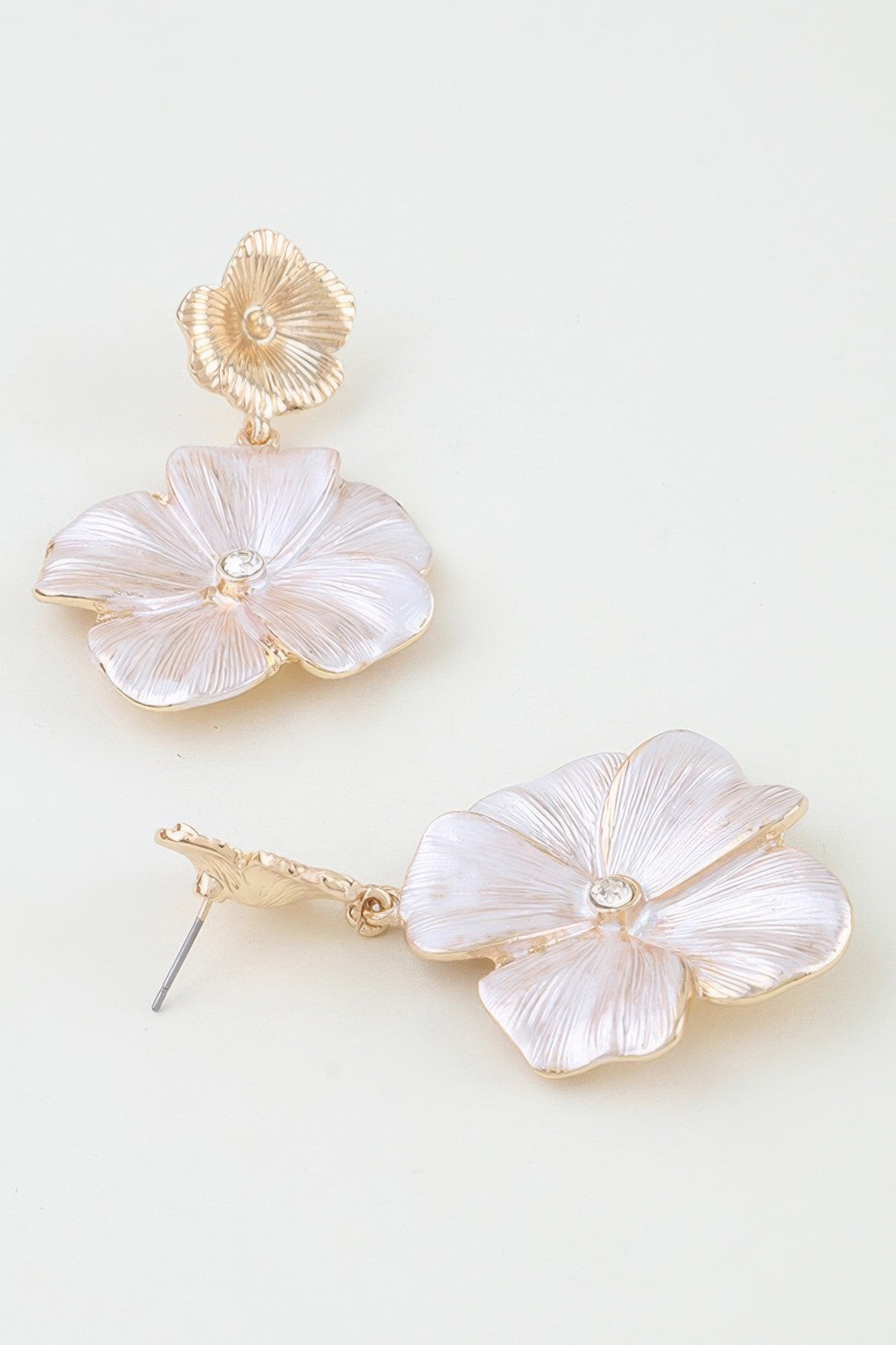 Classic Poppy Flower Drop Earrings