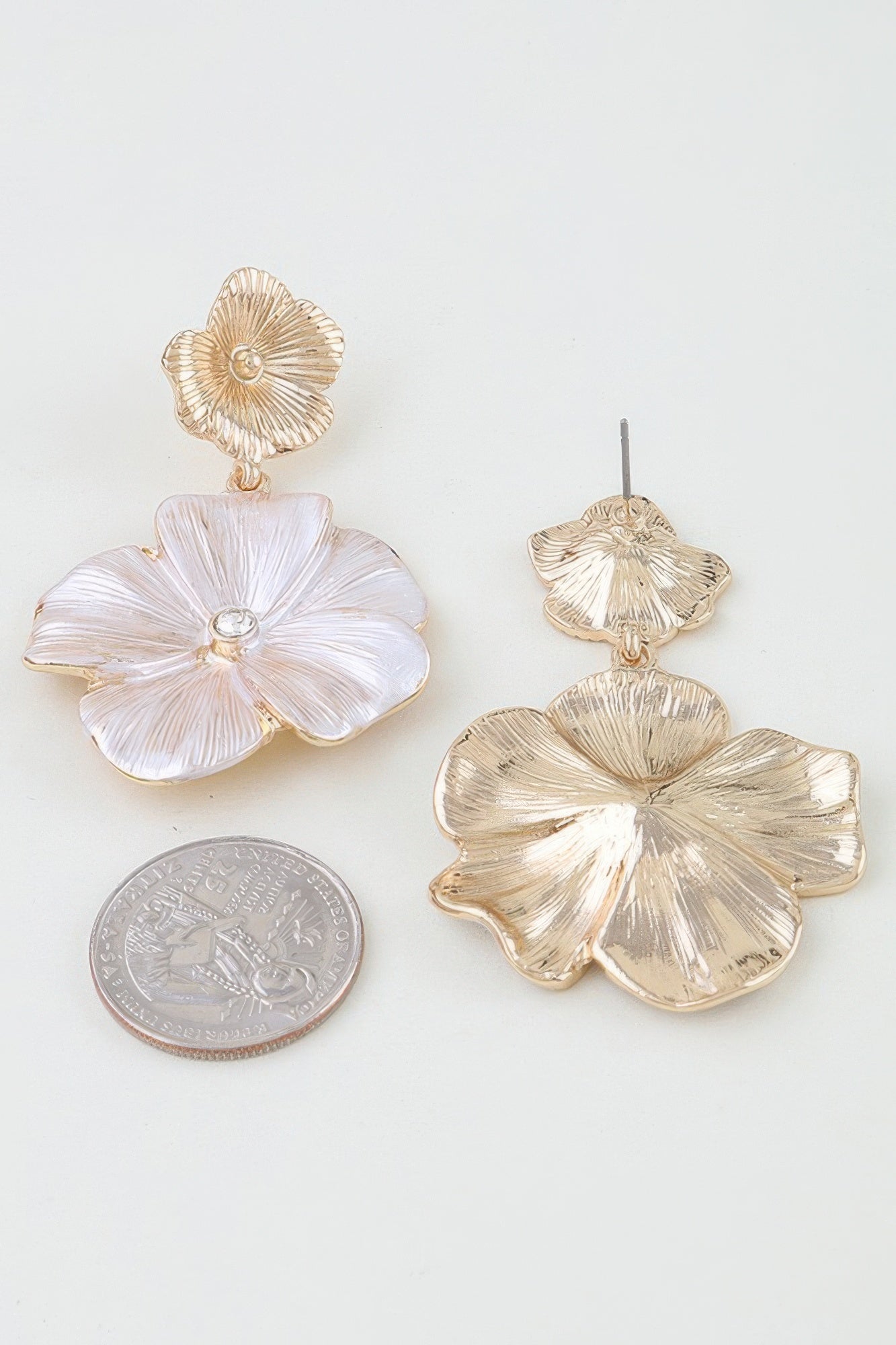 Classic Poppy Flower Drop Earrings