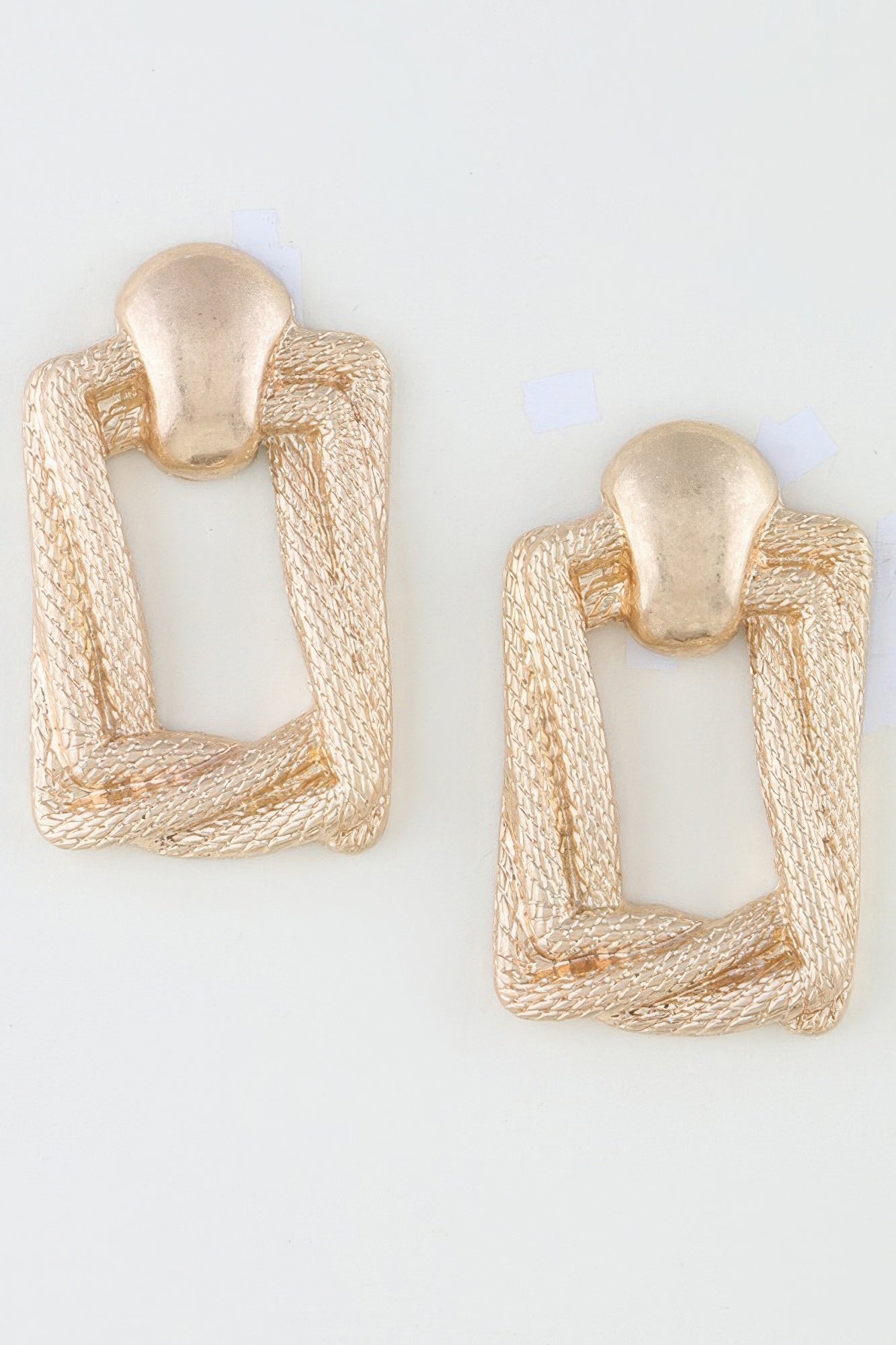 Braided Frame Twist Drop Earrings
