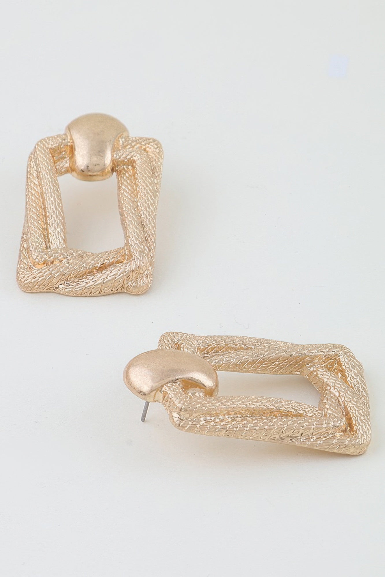 Braided Frame Twist Drop Earrings