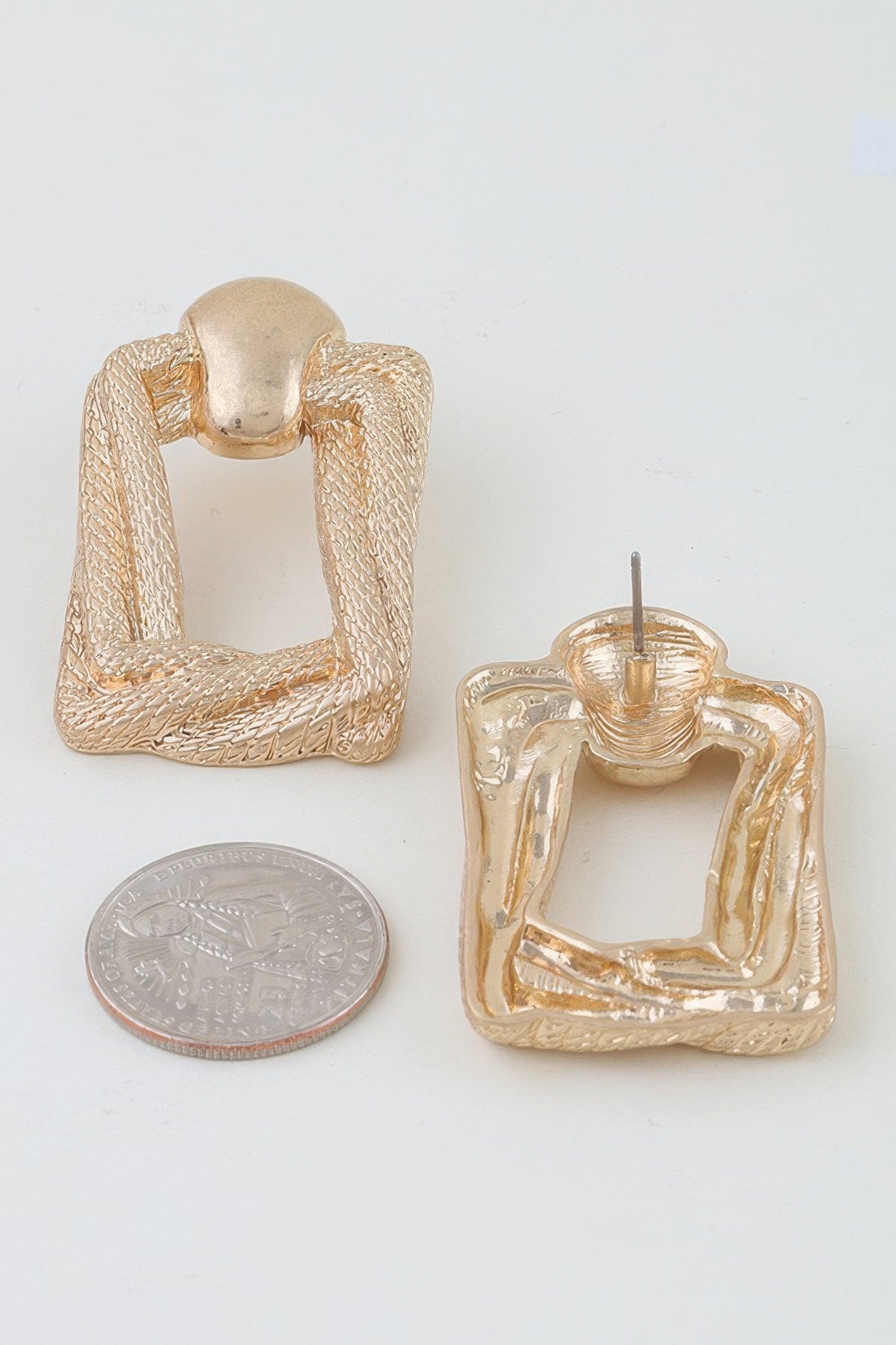 Braided Frame Twist Drop Earrings