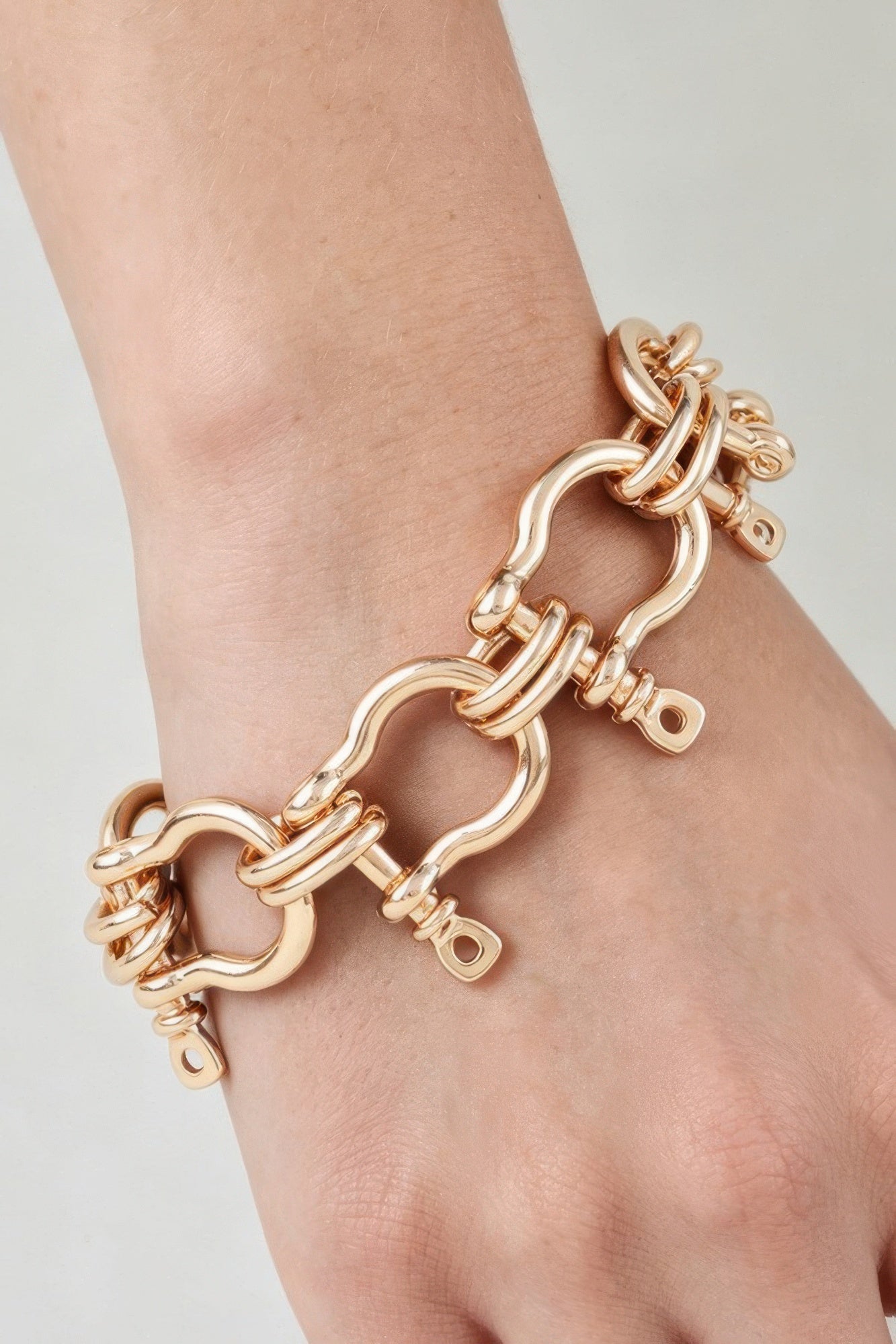 Polished Horseshoe Toggle Bracelet