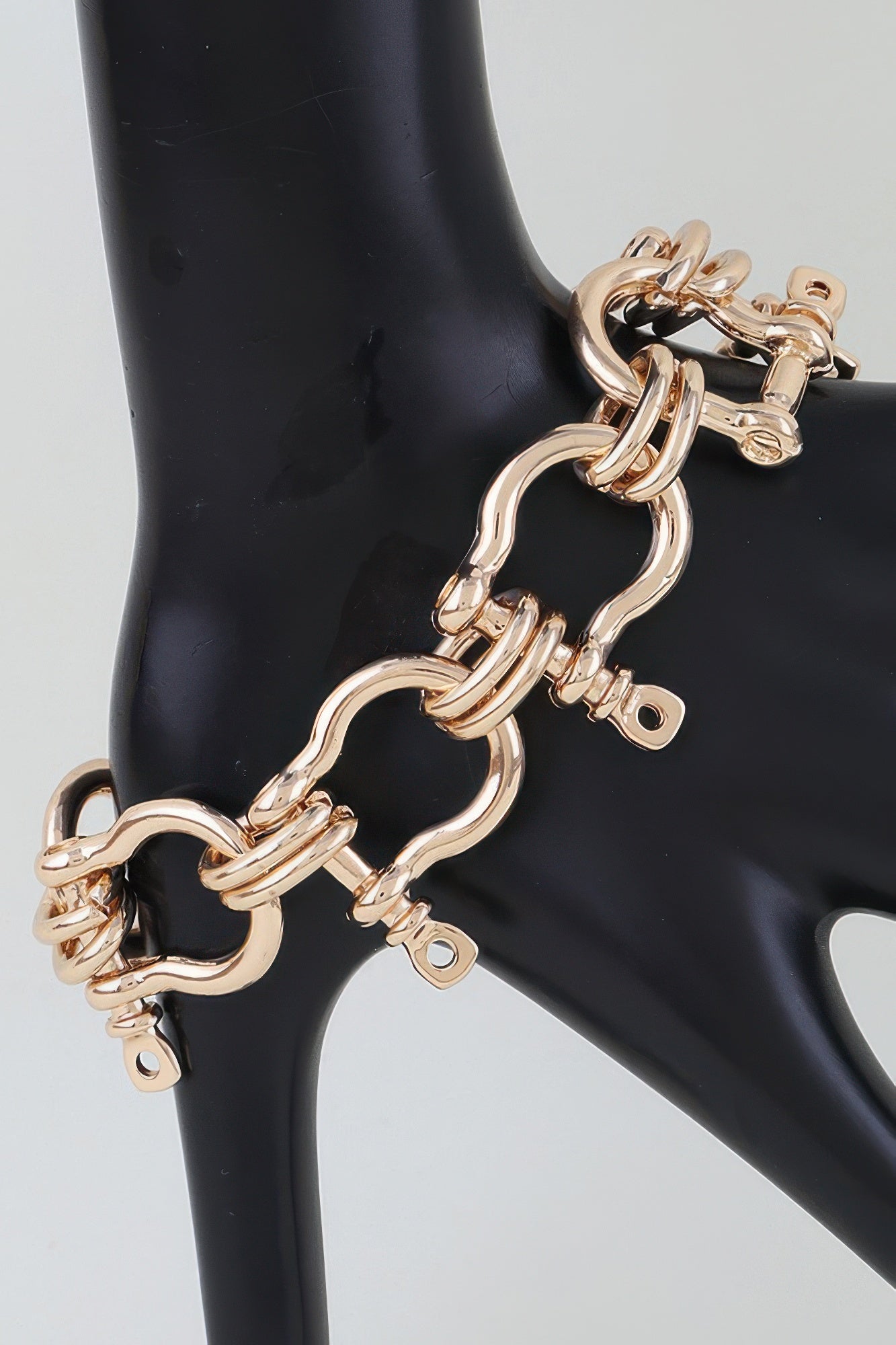 Polished Horseshoe Toggle Bracelet