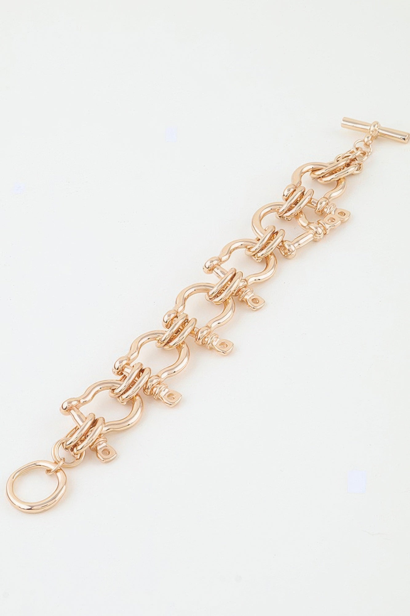 Polished Horseshoe Toggle Bracelet
