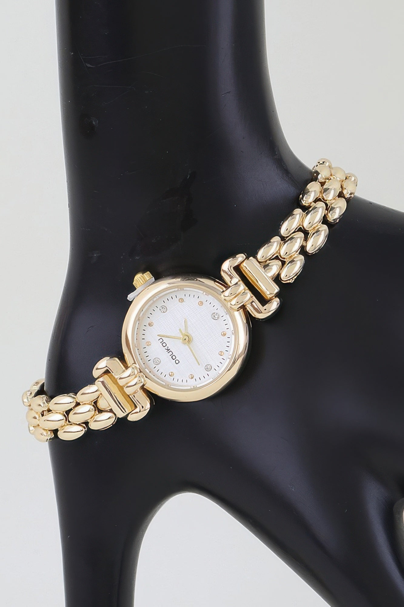 Polished Box Chain Watch Bracelet