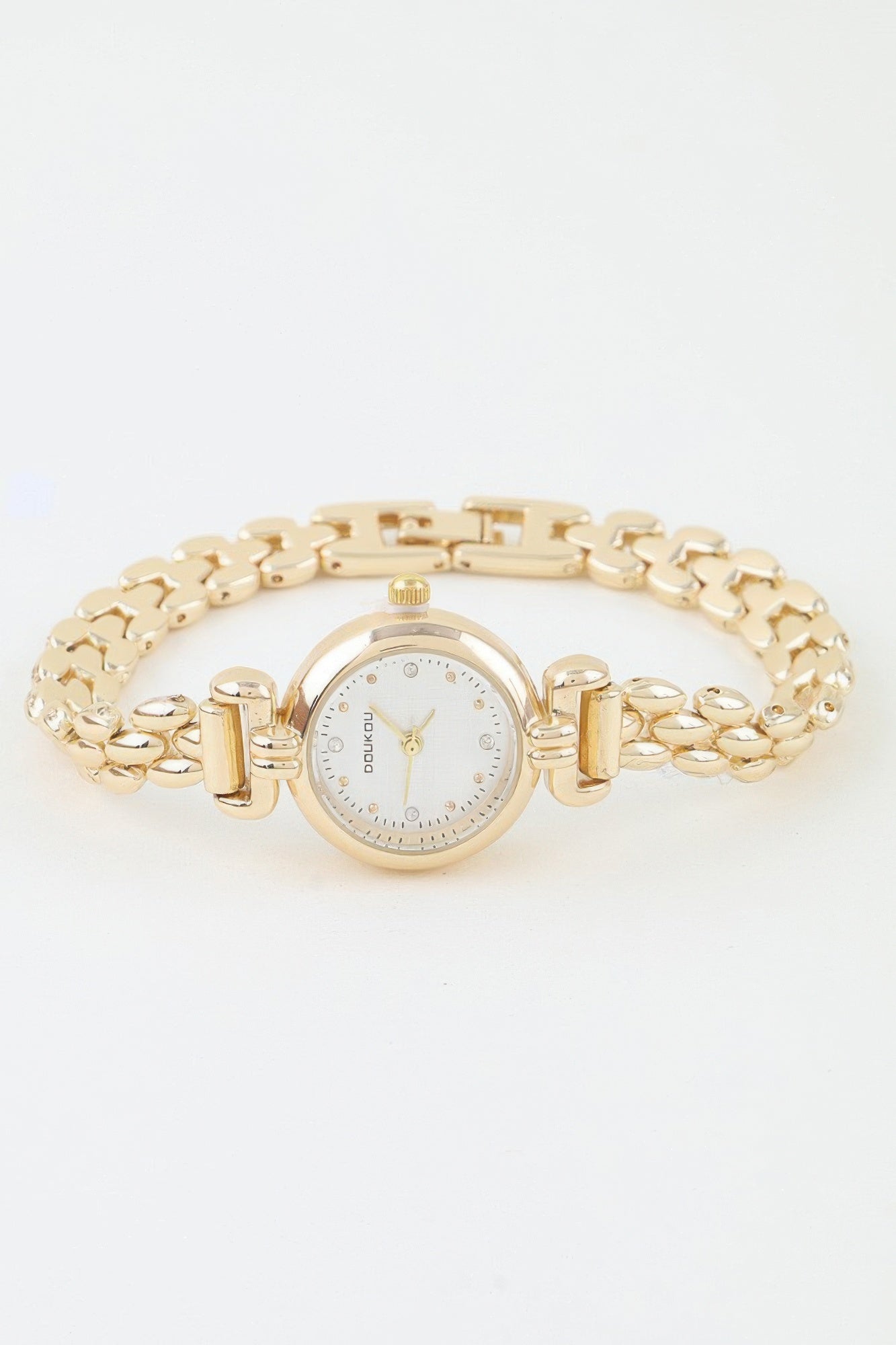 Polished Box Chain Watch Bracelet
