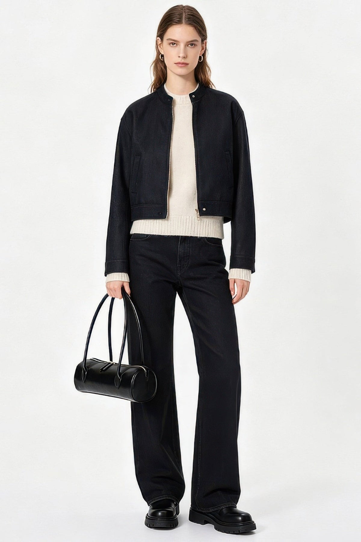 Vegan Leather Rectangular Shoulder Bag