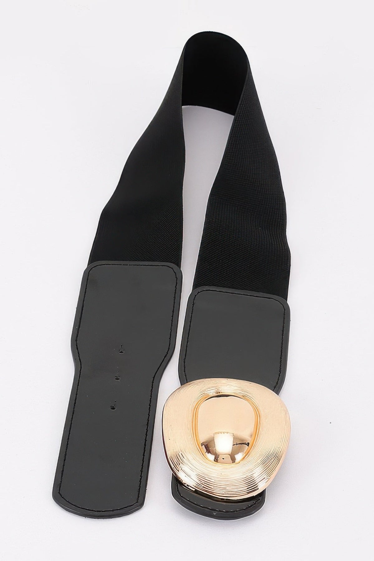 Oval Buckle Wide Waist Belt