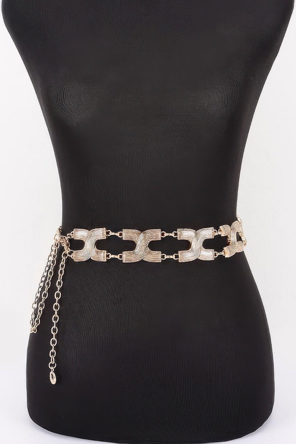 Textured X-link Chain Plus Size Belt