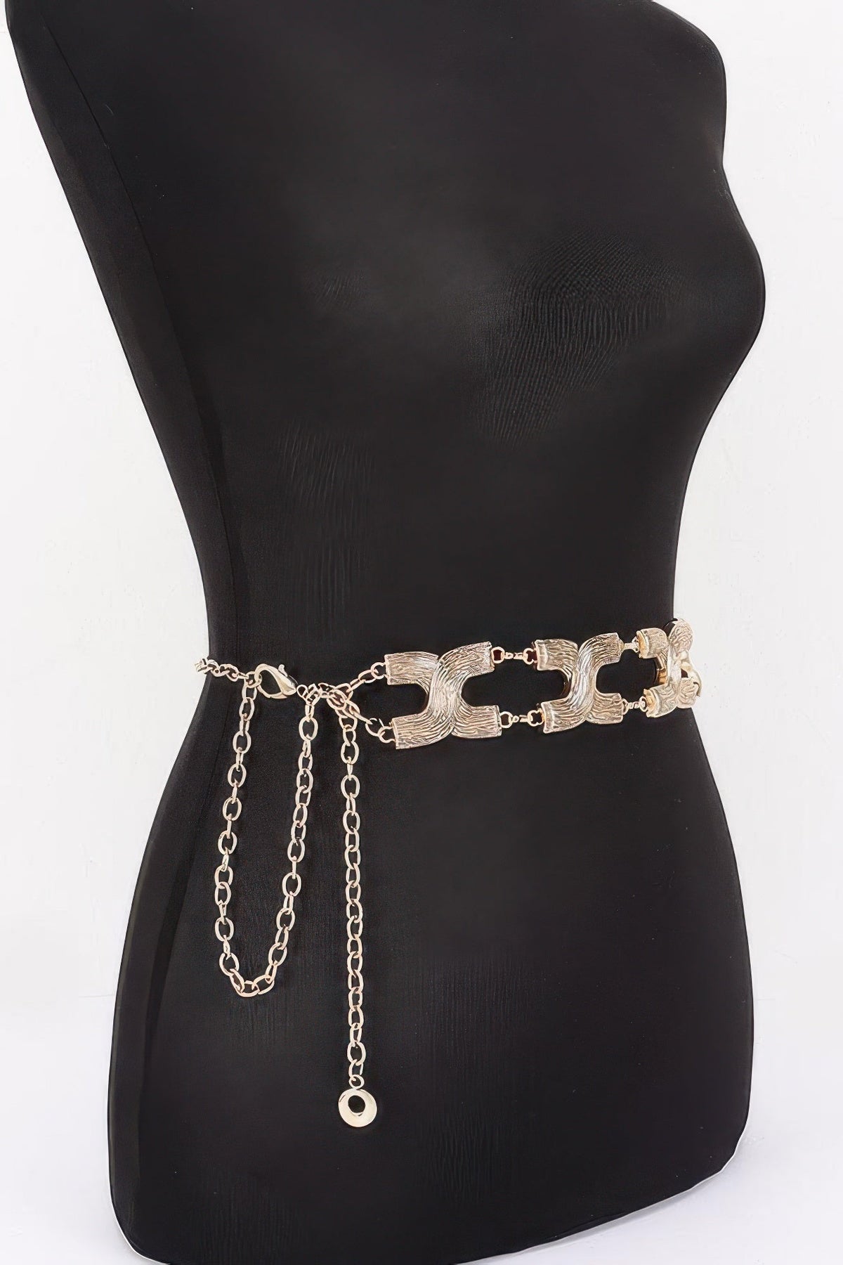 Textured X-link Chain Plus Size Belt