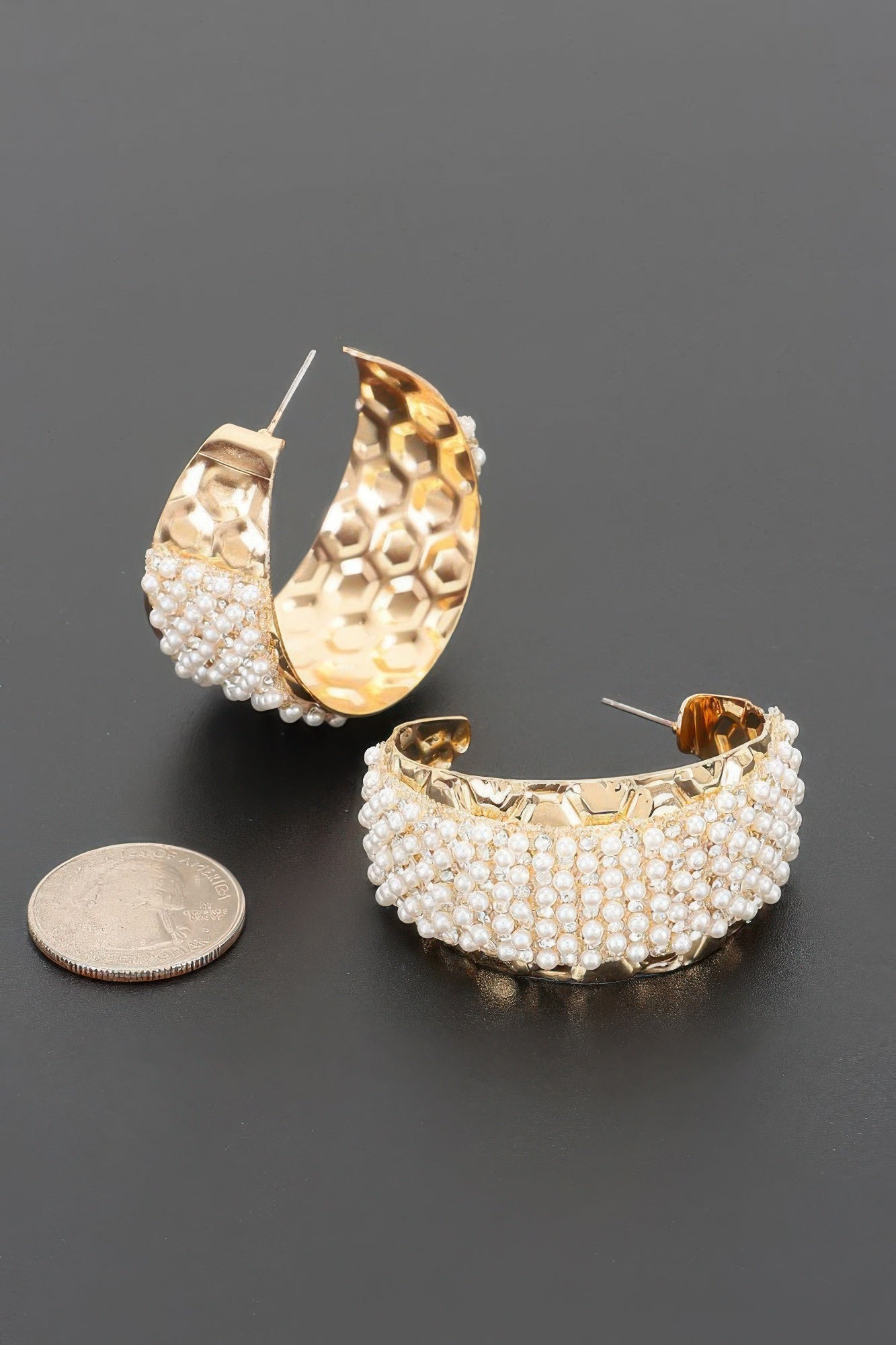 Beaded Cuff Hoop Earrings