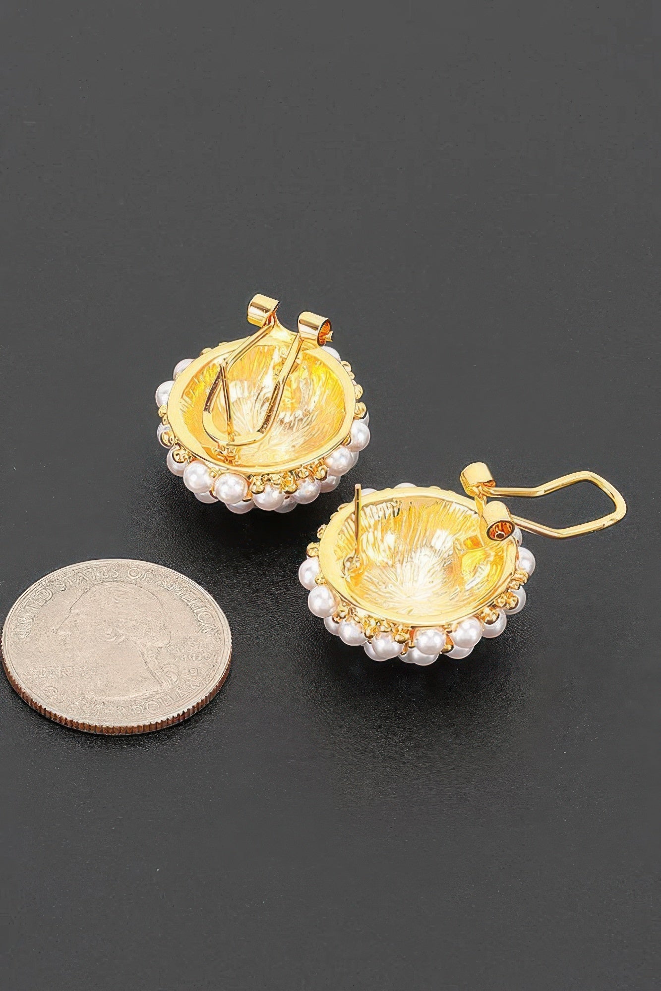 Pearl Cluster Clip-on Earrings