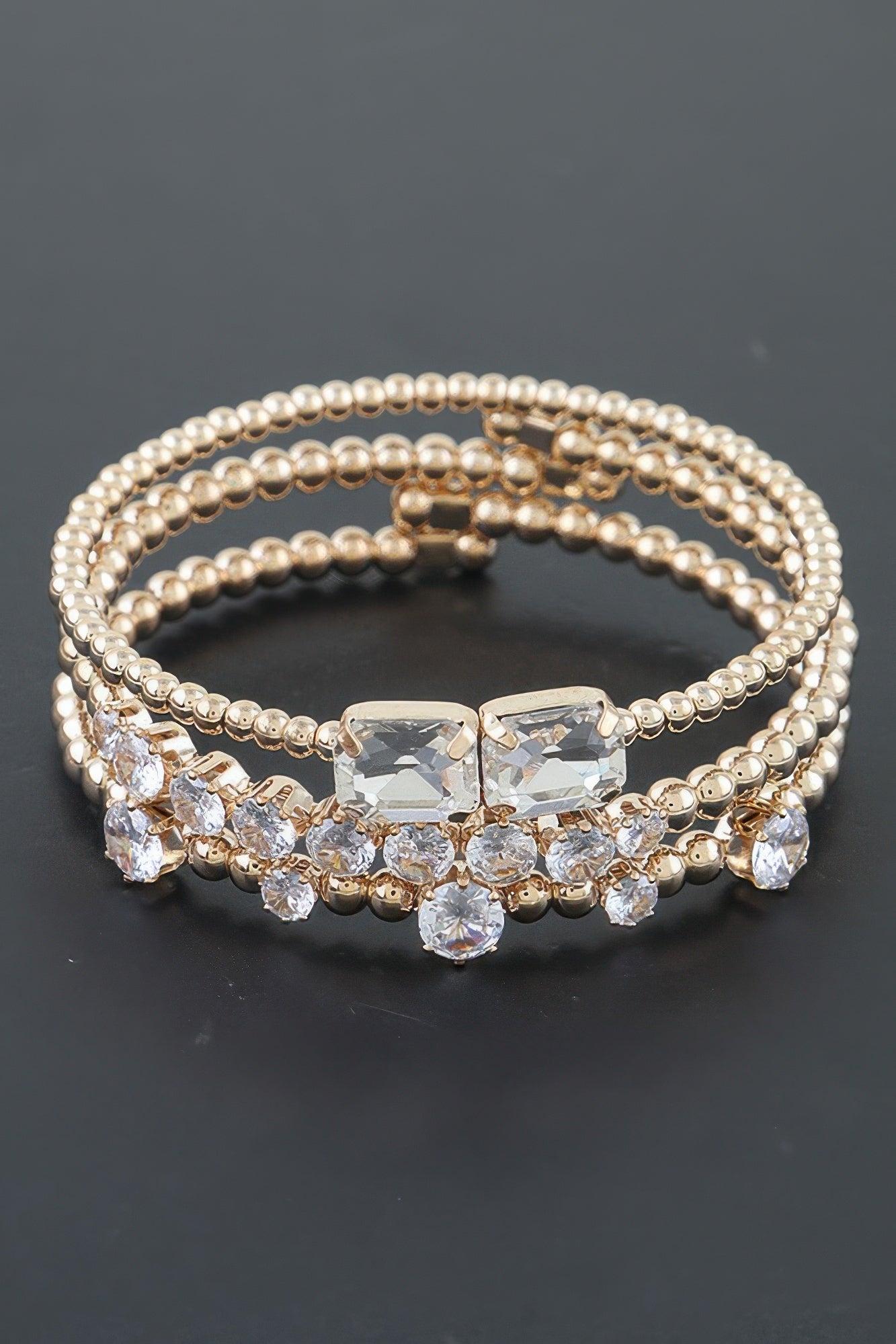 Multi Cubic Zirconia Beaded Bracelet