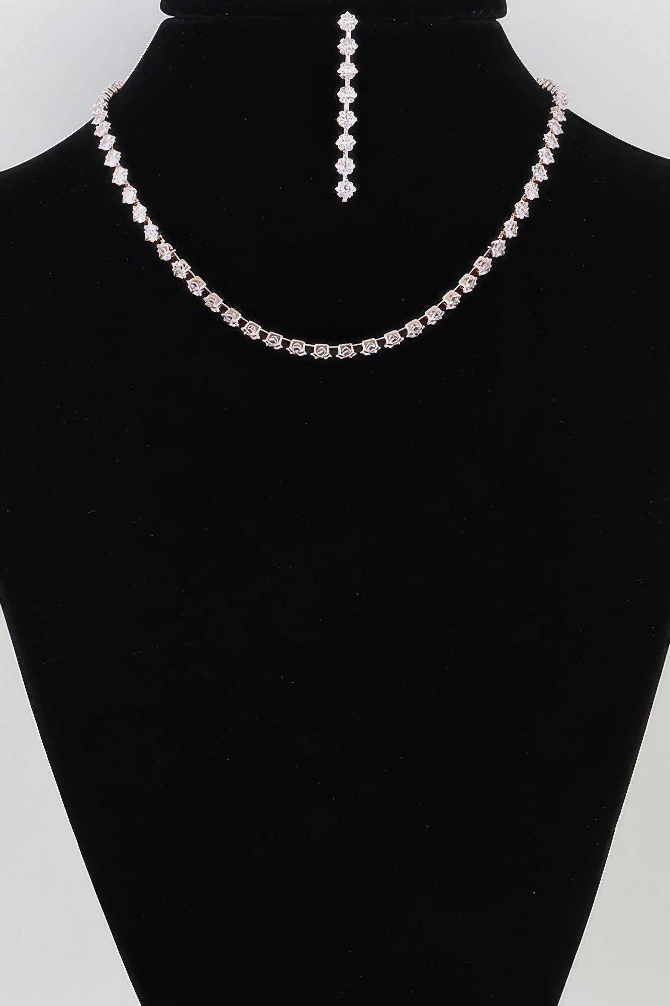 Bejeweled Cubic Zirconia Necklace Set