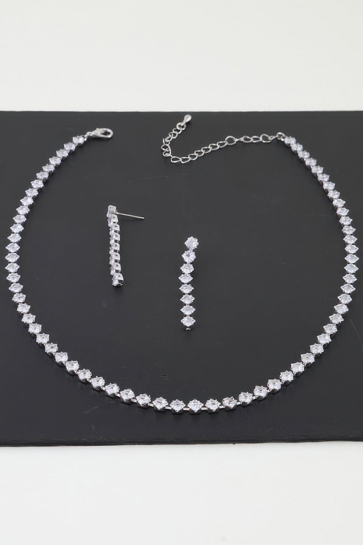 Bejeweled Cubic Zirconia Necklace Set