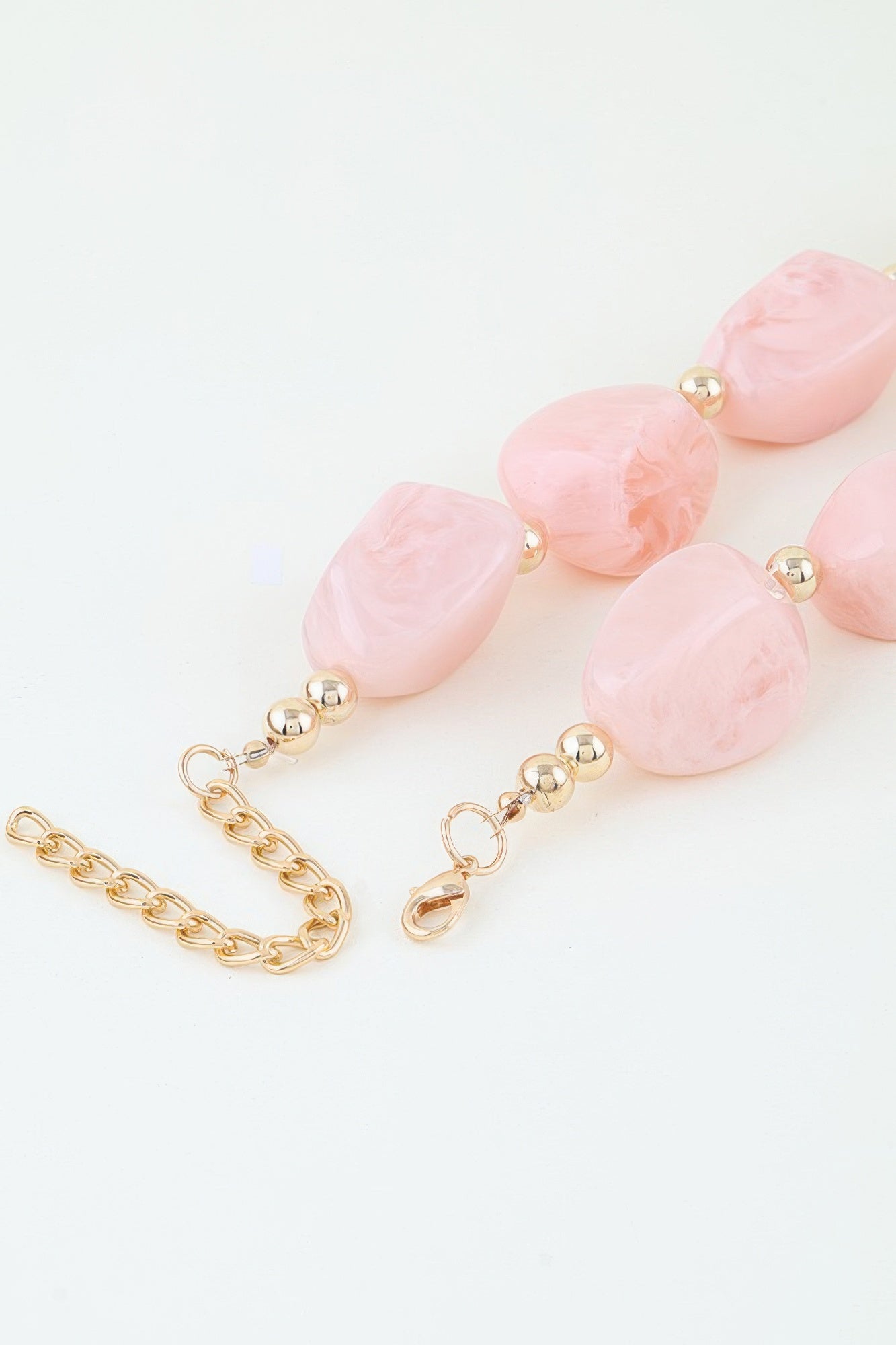 Multi Marble Stone Beaded Statement Necklace