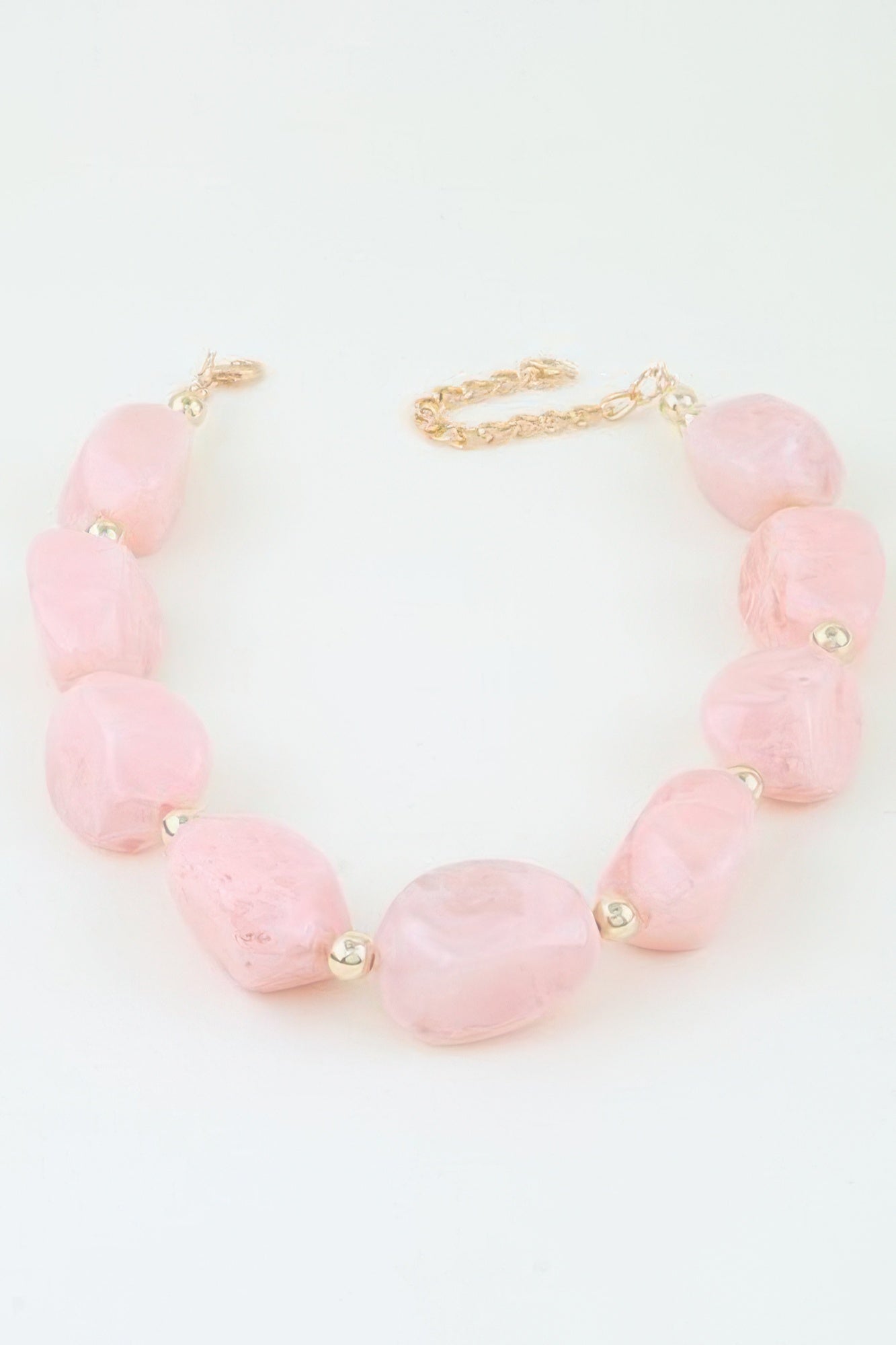 Multi Marble Stone Beaded Statement Necklace