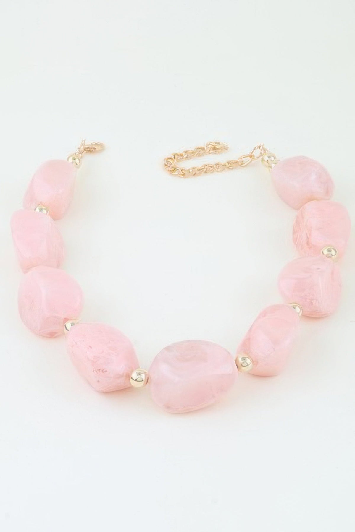 Multi Marble Stone Beaded Statement Necklace
