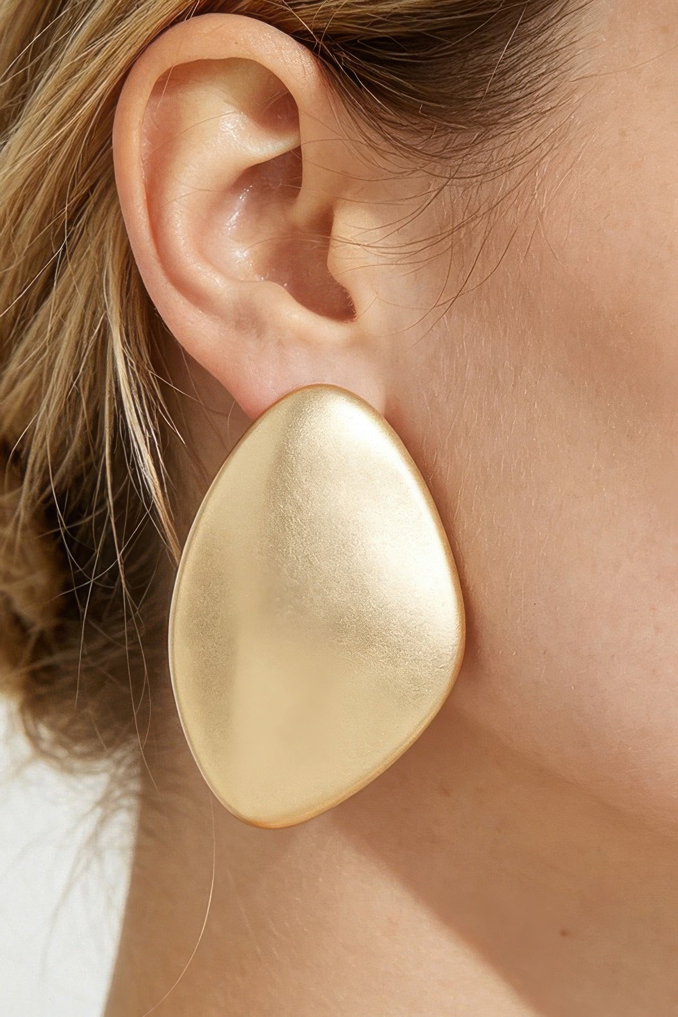 Polished Classic Plate Drop Earrings