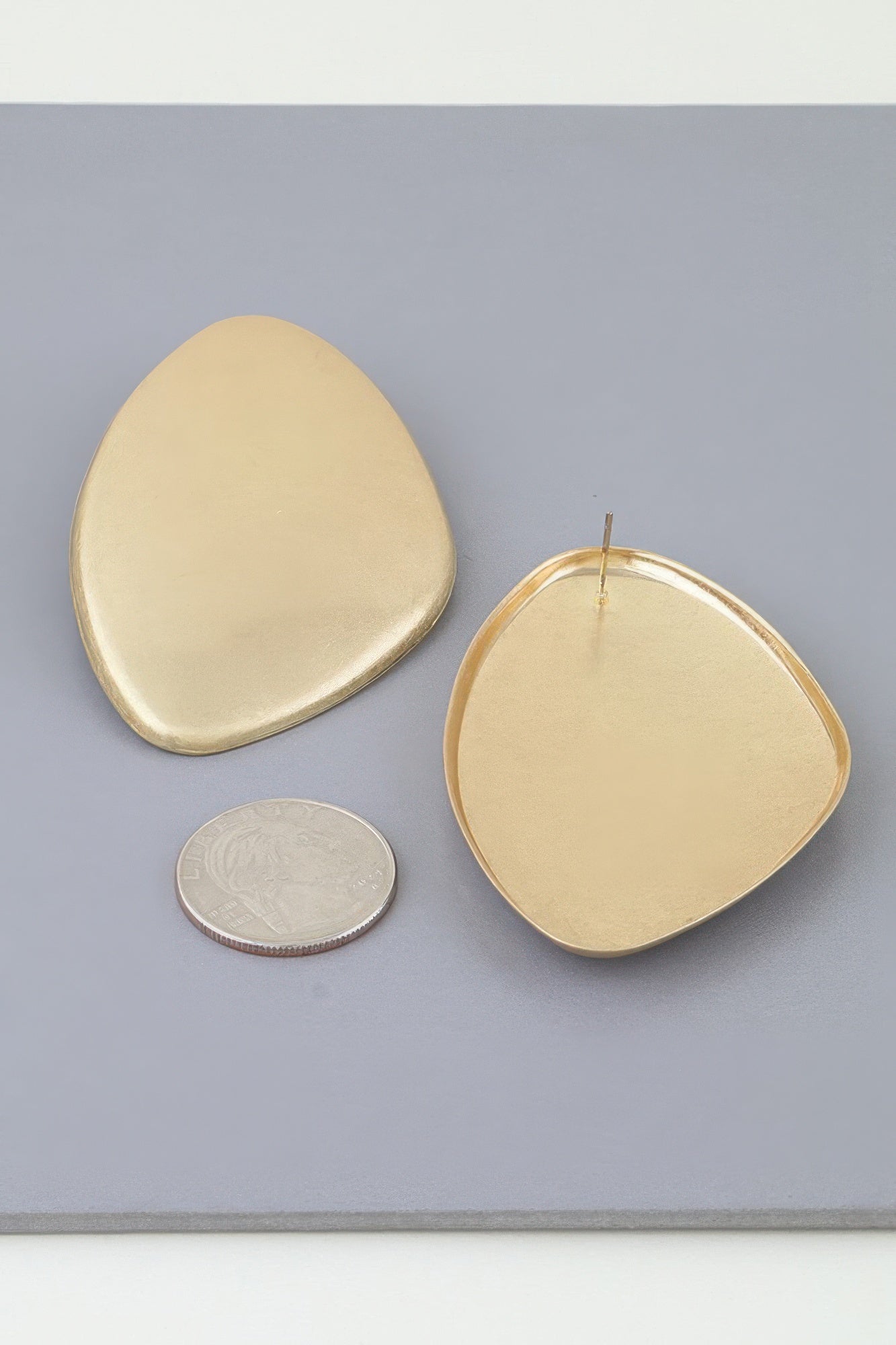 Polished Classic Plate Drop Earrings