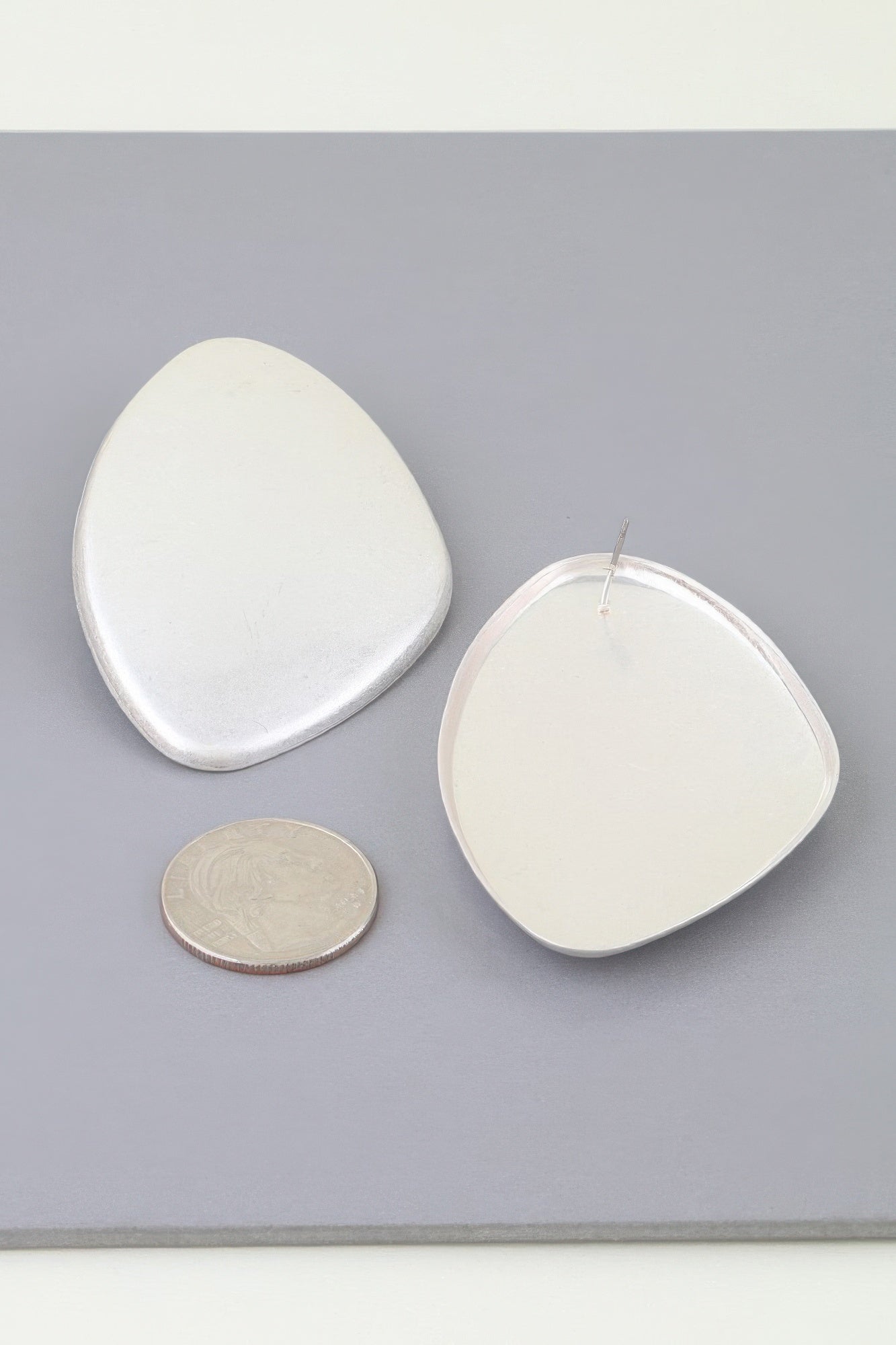 Polished Classic Plate Drop Earrings