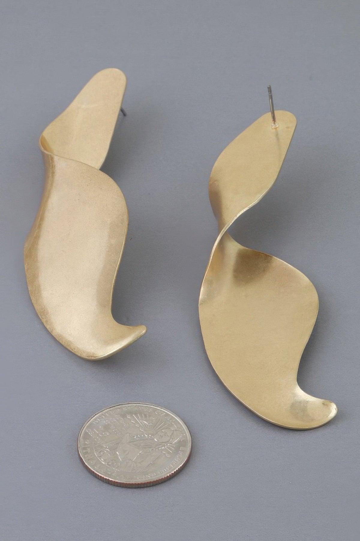 Hammered Matte Swirl Earrings