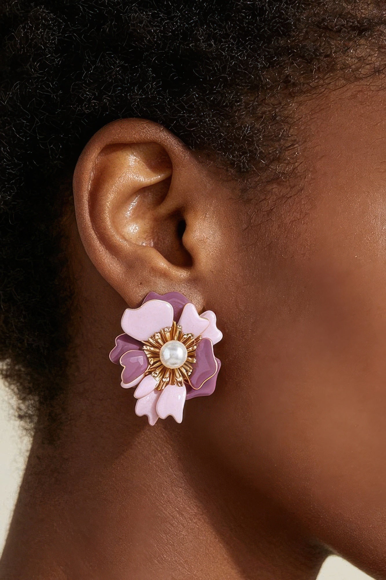 Marble Swirl Blossom Earrings