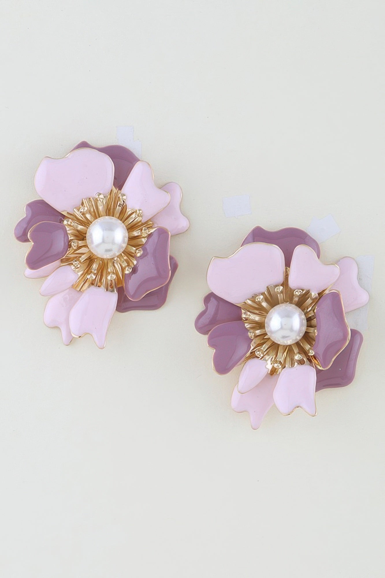 Marble Swirl Blossom Earrings
