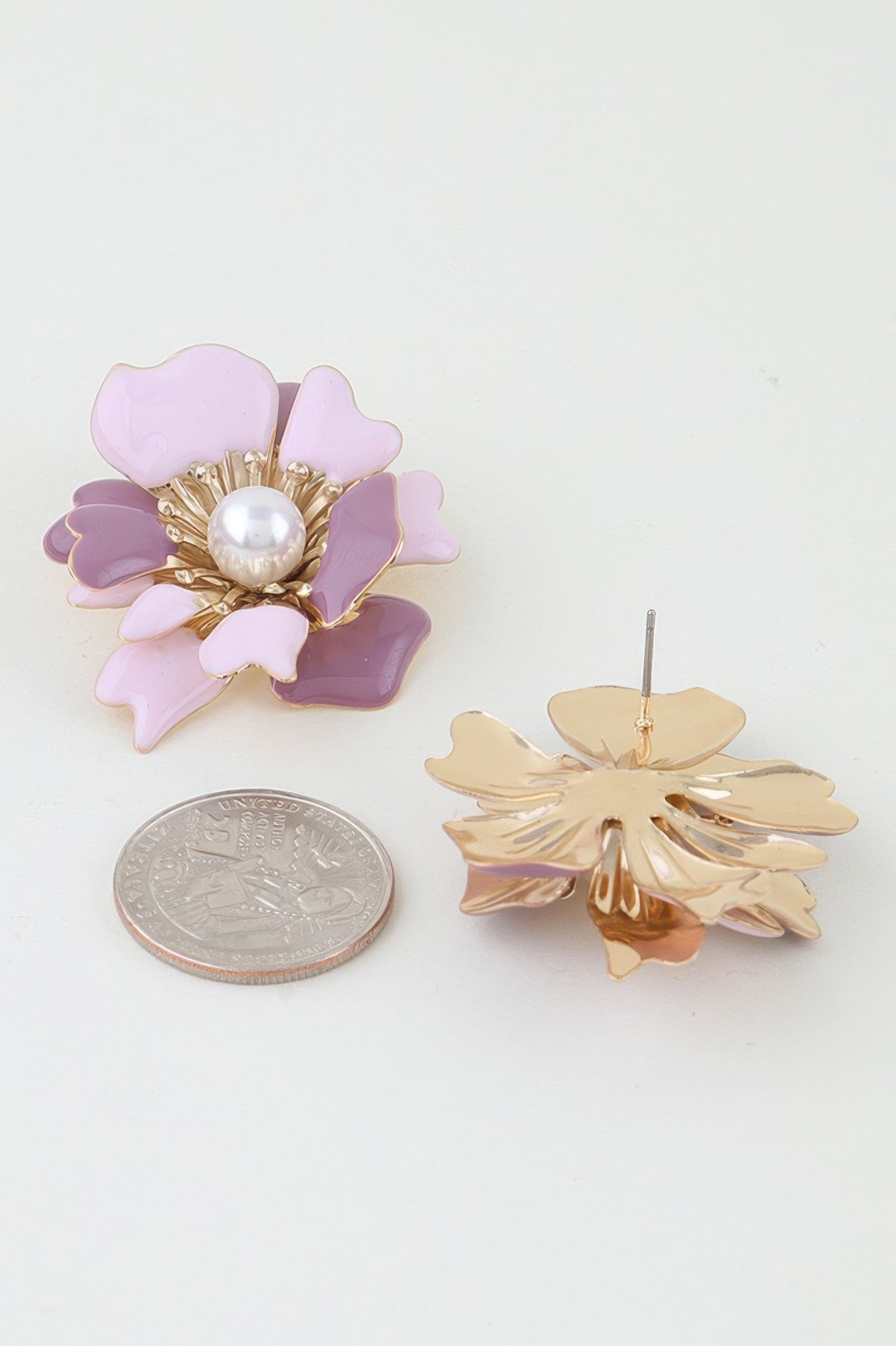 Marble Swirl Blossom Earrings