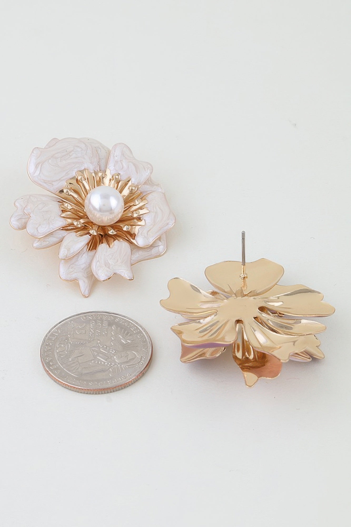 Marble Swirl Blossom Earrings