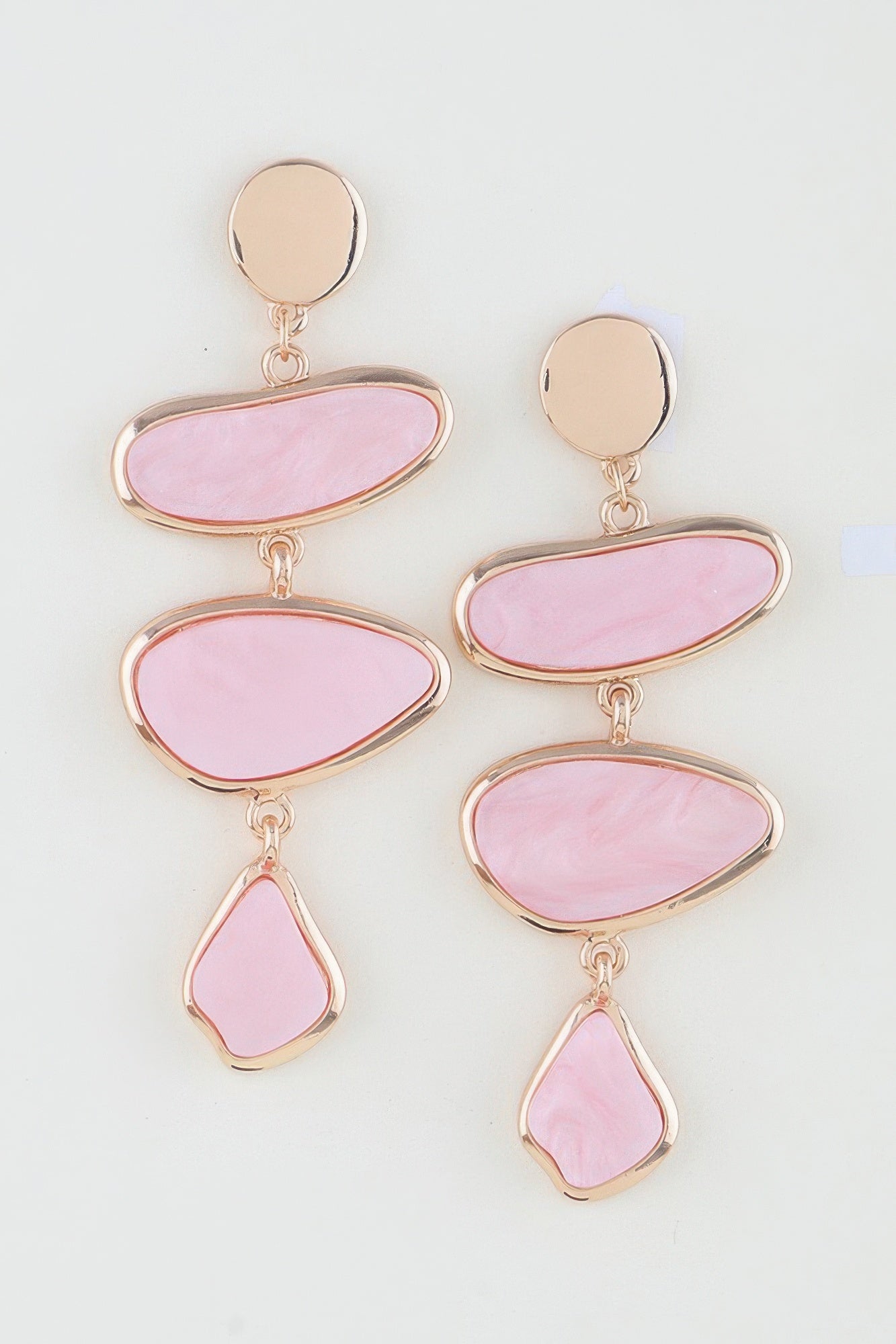 Multi Marble Stone Drop Earrings