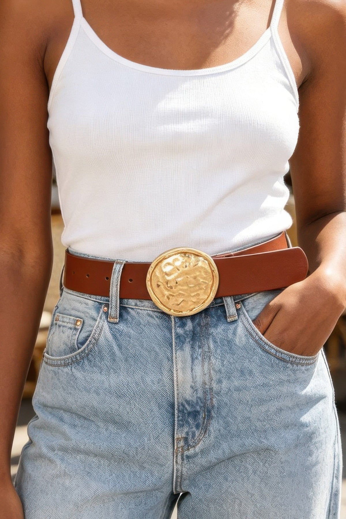 Metal Buckle Pu Belt