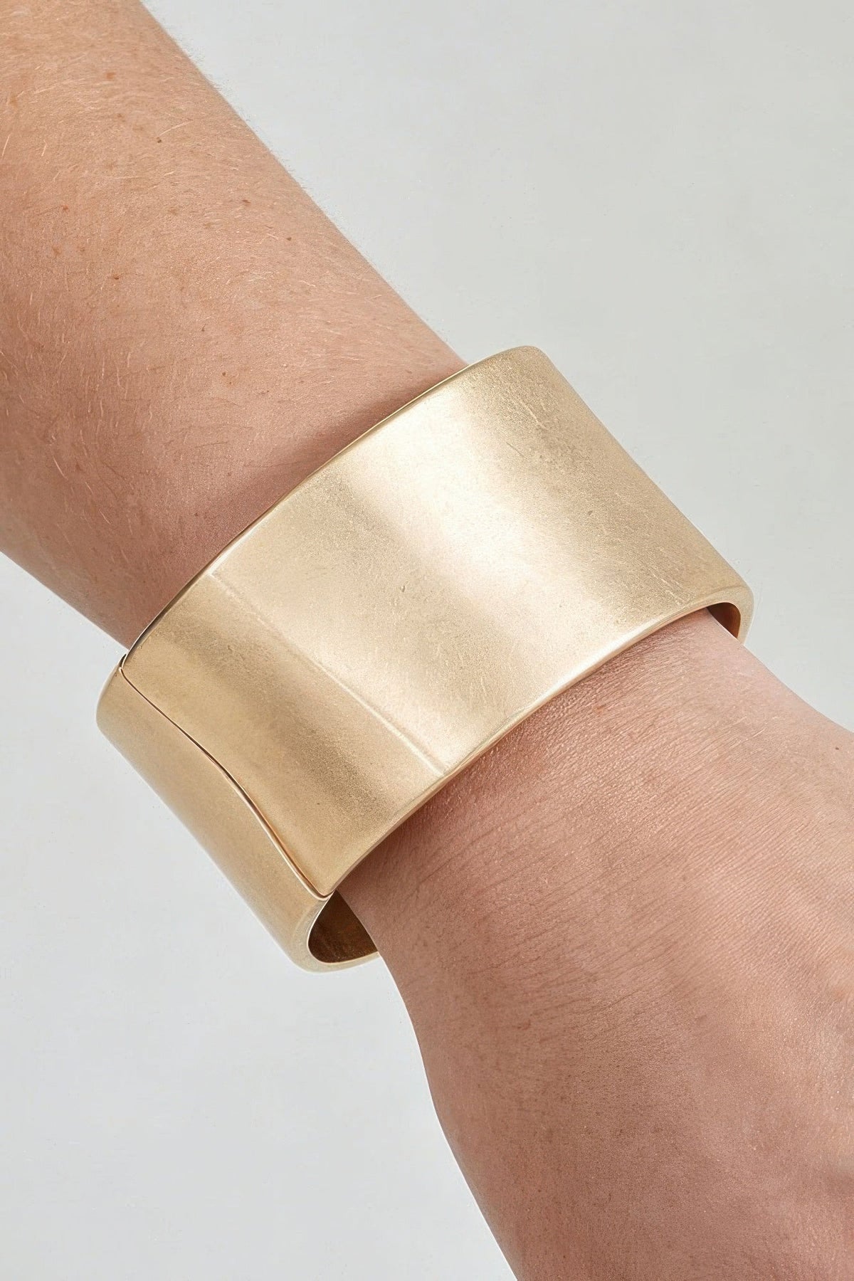 Hammered Matte Geometric Cuff Bracelet
