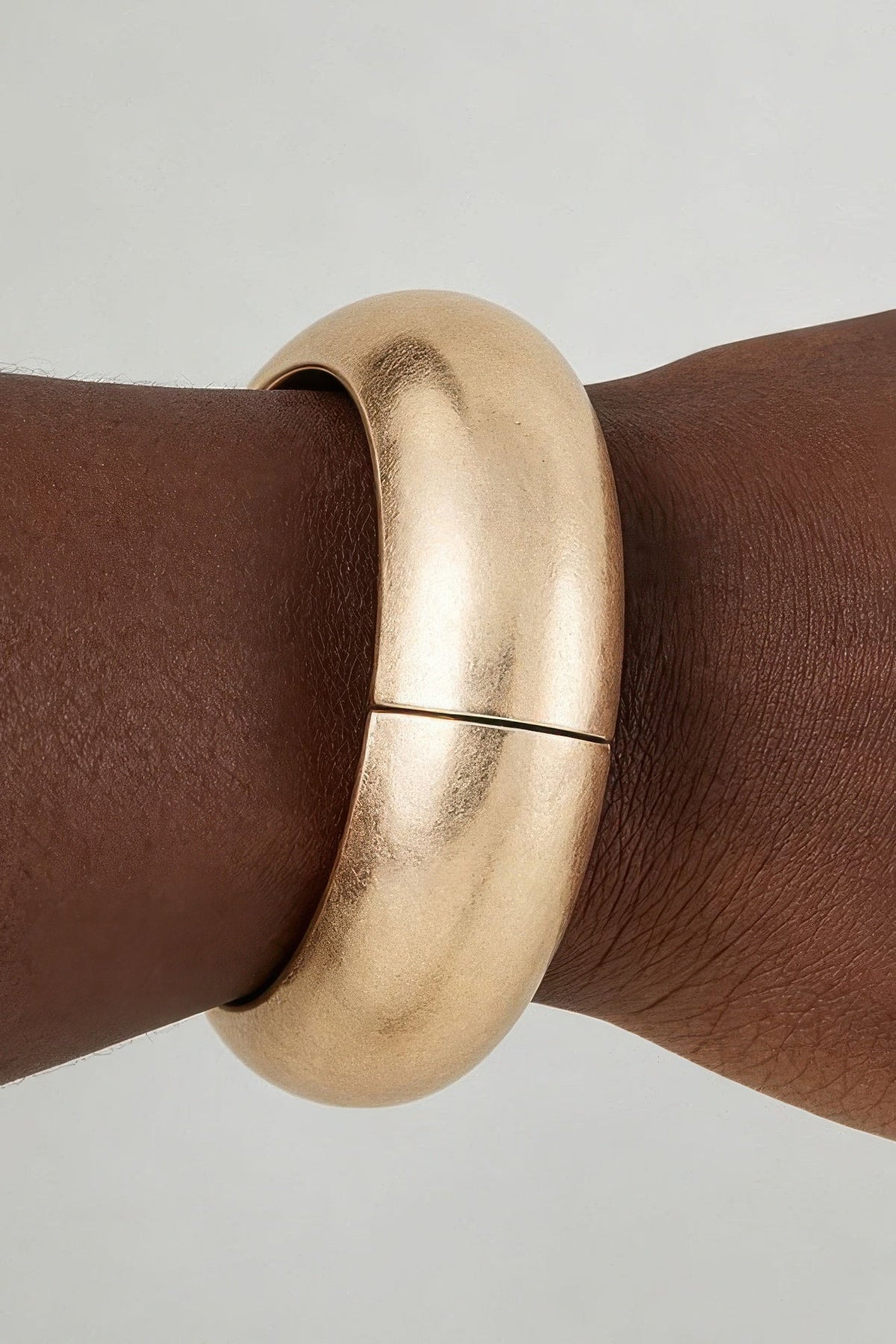 Hammered Matte Dome Cuff Bracelet